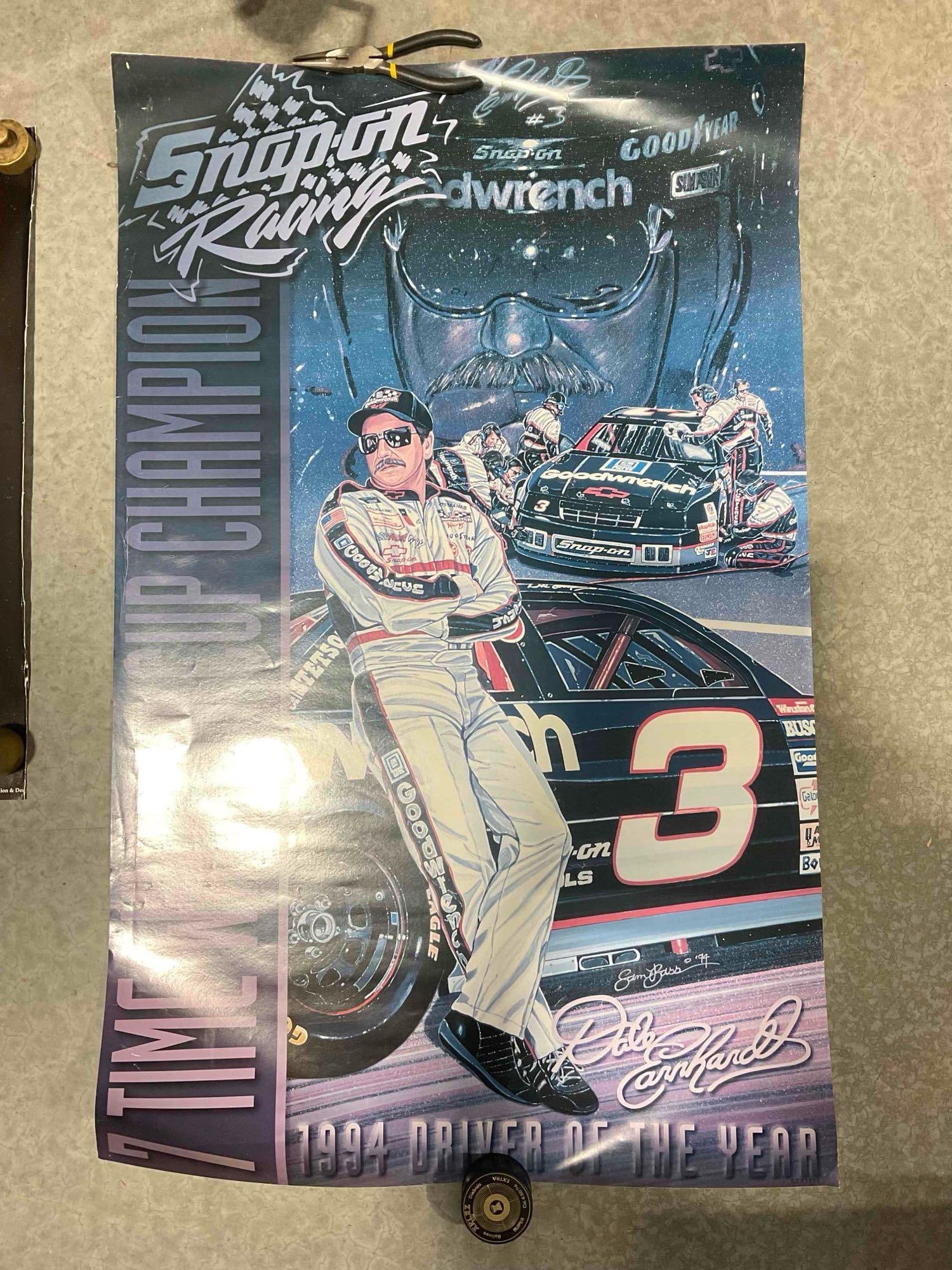 2 pcs Vintage Dale Earnhardt Posters, incl. 1994 Driver of the Year. Good Condition. See pics. - 6