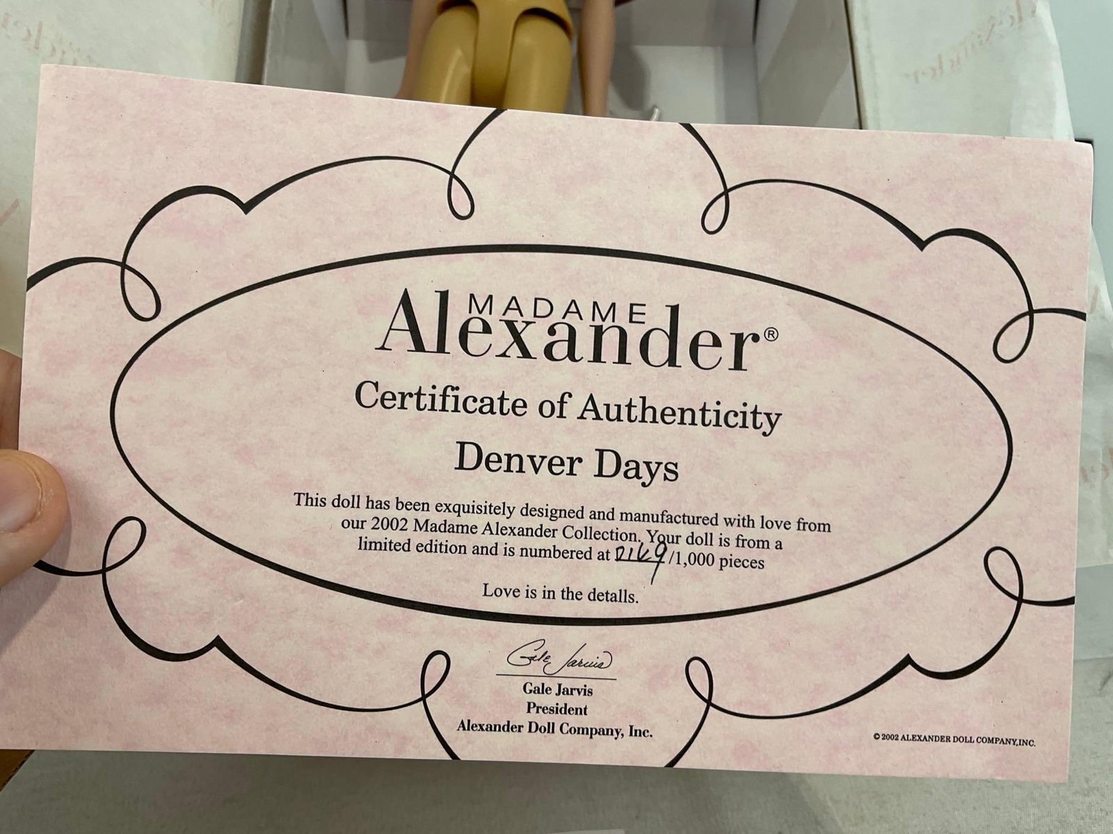 2002 Madame Alexander Doll, 16 inch in original box, Denver Days, #d 149/1000 - 6