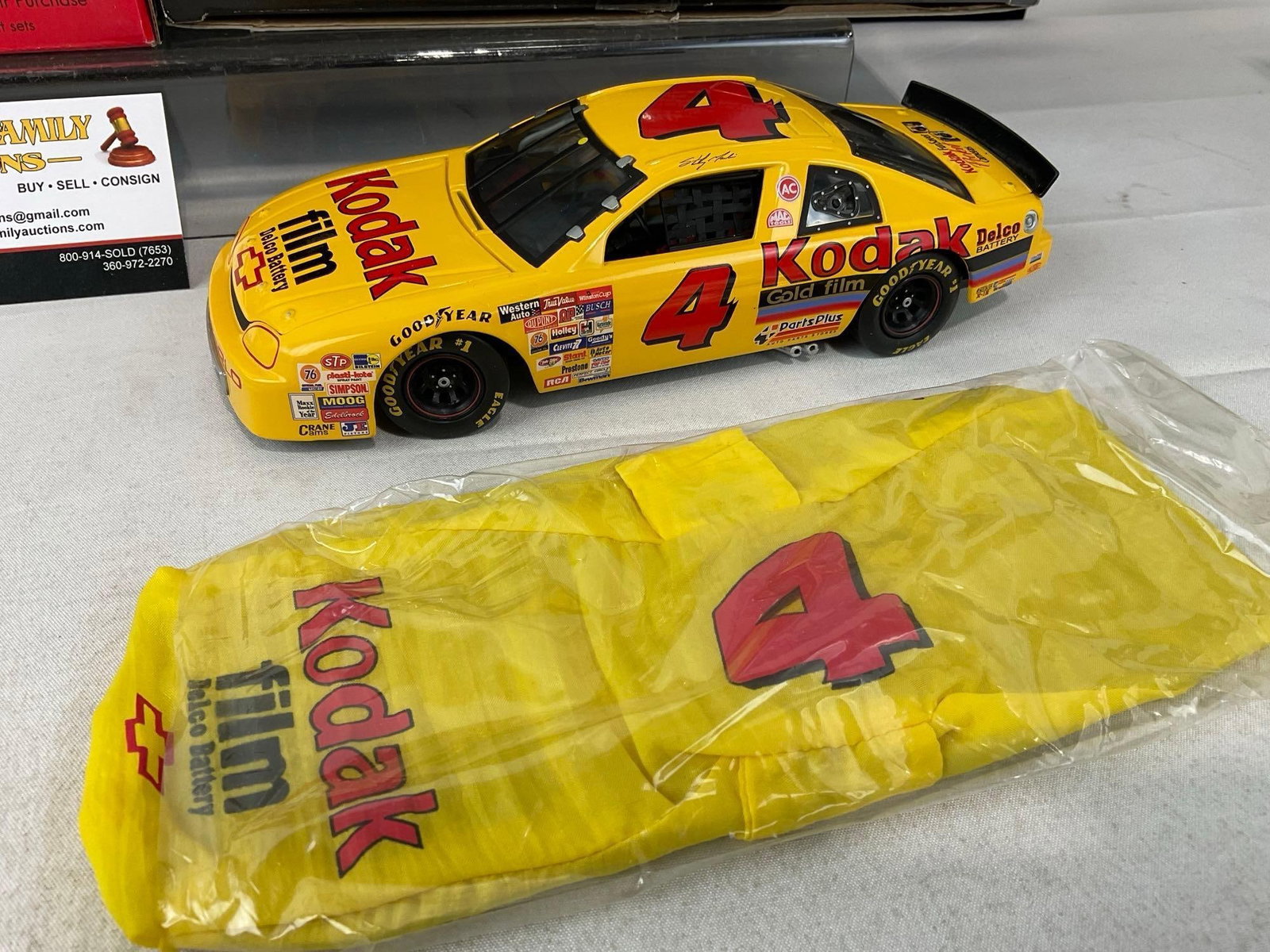 3x Diecast Race Cars 1:24 Scale, Dale Earnhardt Jr, Ryan Newman #12, Kodak #4 w/boxes - 3