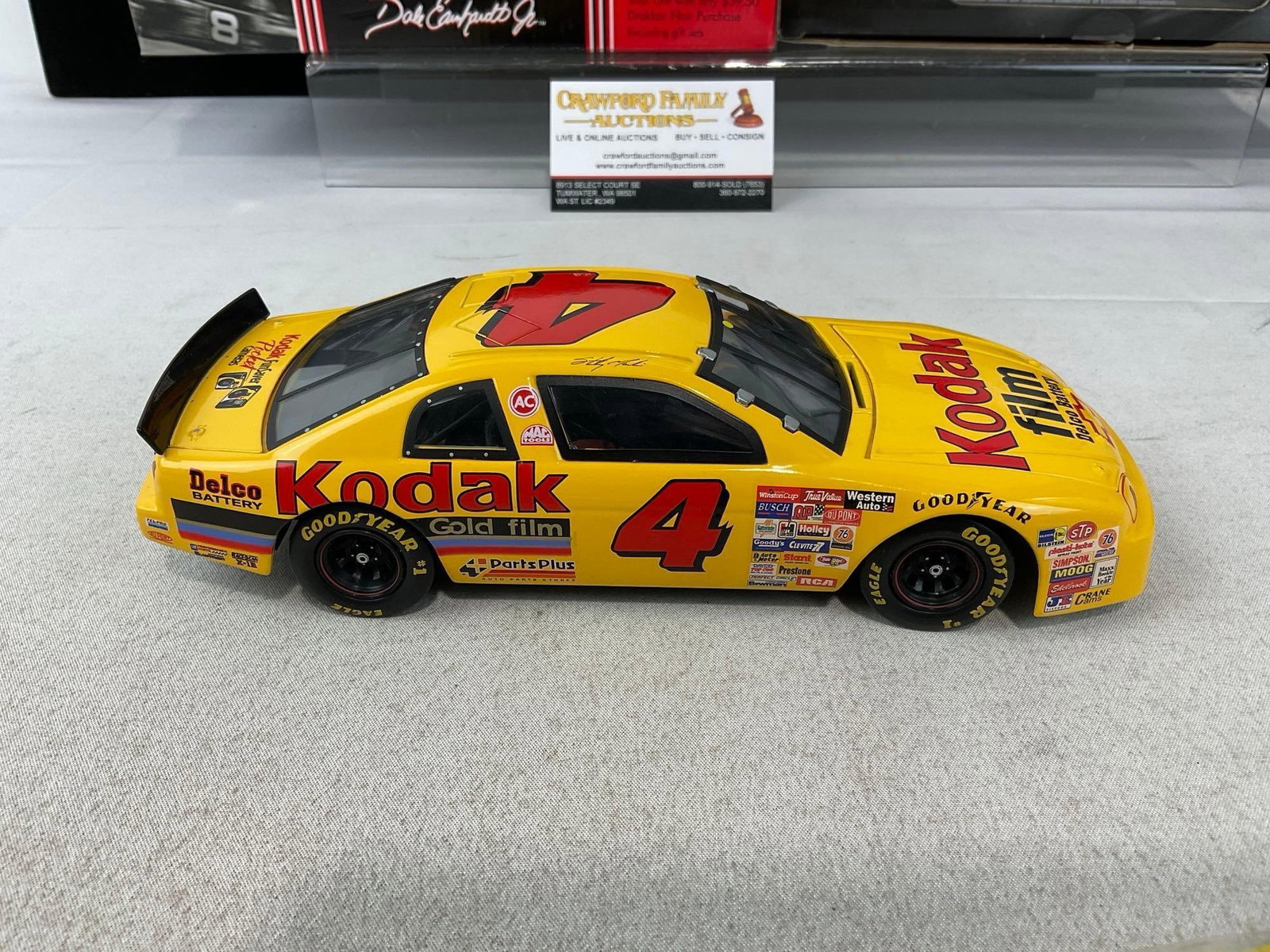 3x Diecast Race Cars 1:24 Scale, Dale Earnhardt Jr, Ryan Newman #12, Kodak #4 w/boxes - 4