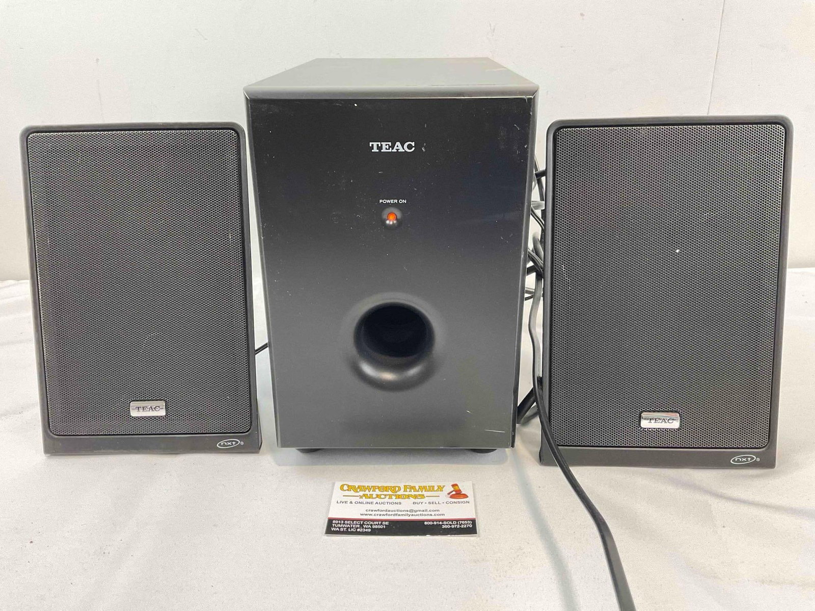 TEAC Hi Fi System Model MC-DX50i Subwoofer & 2 Speakers. Tested, Powers On. Fair Condition. (1 of 5)