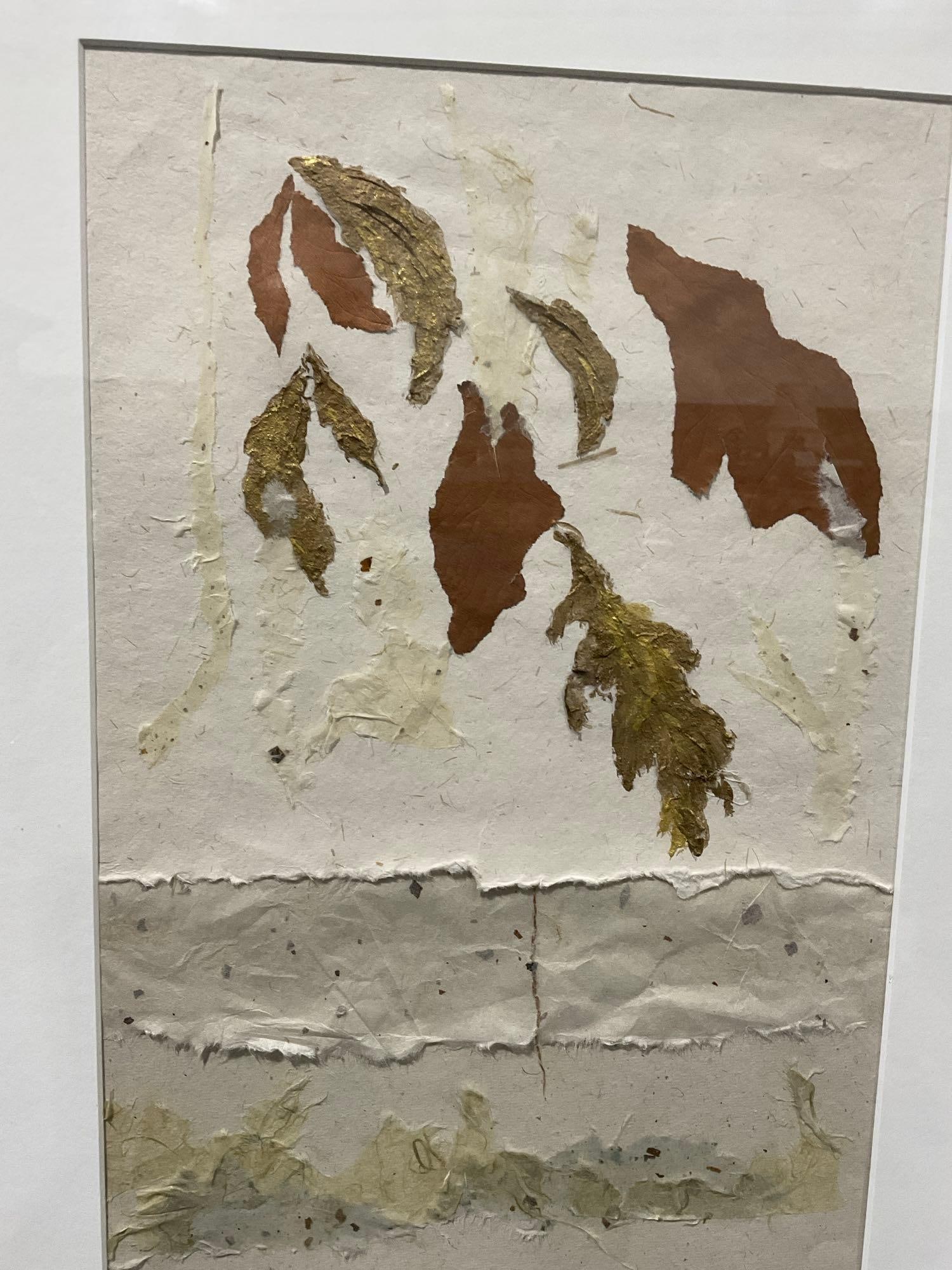 Framed Signed Original Mixed Media piece, #428 Fall Glow, by V. Van Doren, 36x19 inches - 2