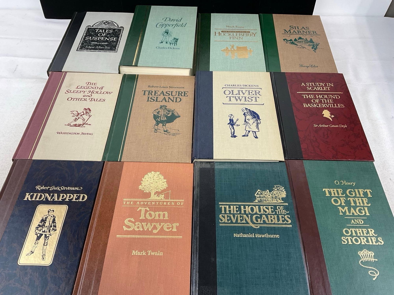 Set of 12 Classic Novels, Twain, Poe, Irving, Dickens, Eliot, Doyle, Henry, Hawthorne & Stevenson - 4