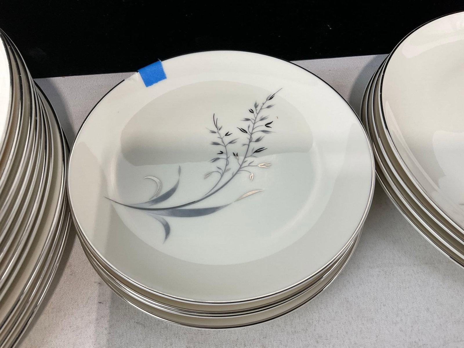 Pickard Avena Pattern China, 10 dinner plates, 4 salad plates, 4 bread plates, 5 cups & saucers - 3