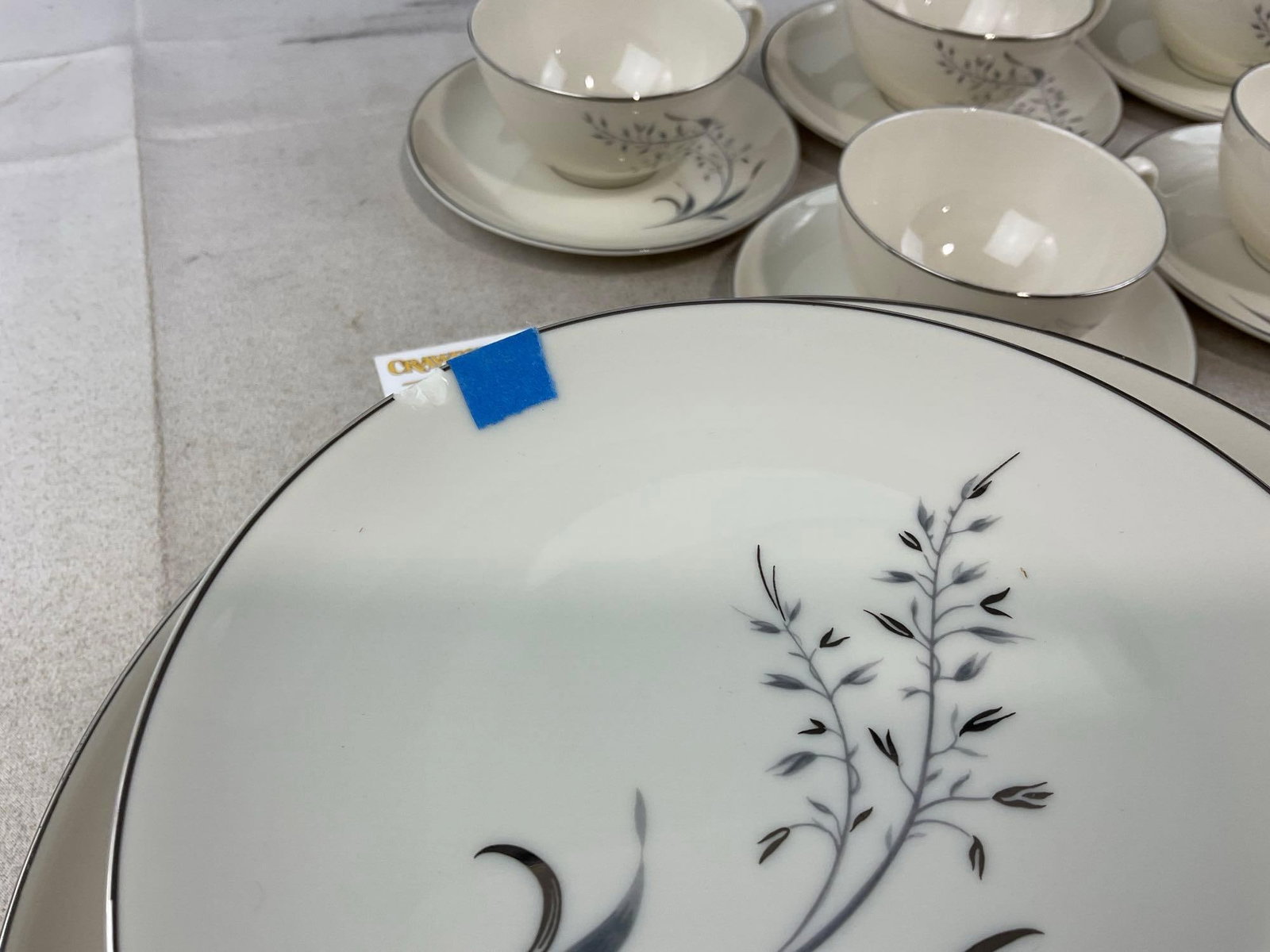 Pickard Avena Pattern China, 10 dinner plates, 4 salad plates, 4 bread plates, 5 cups & saucers - 5