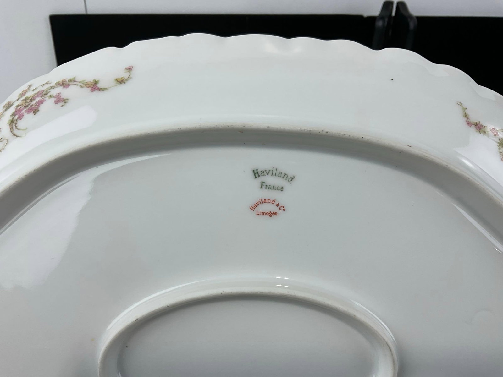 Haviland Limoges Norma Pattern Oval Platter, Relish Tray & Open Vegetable Bowl, Handled Butter Dish - 5