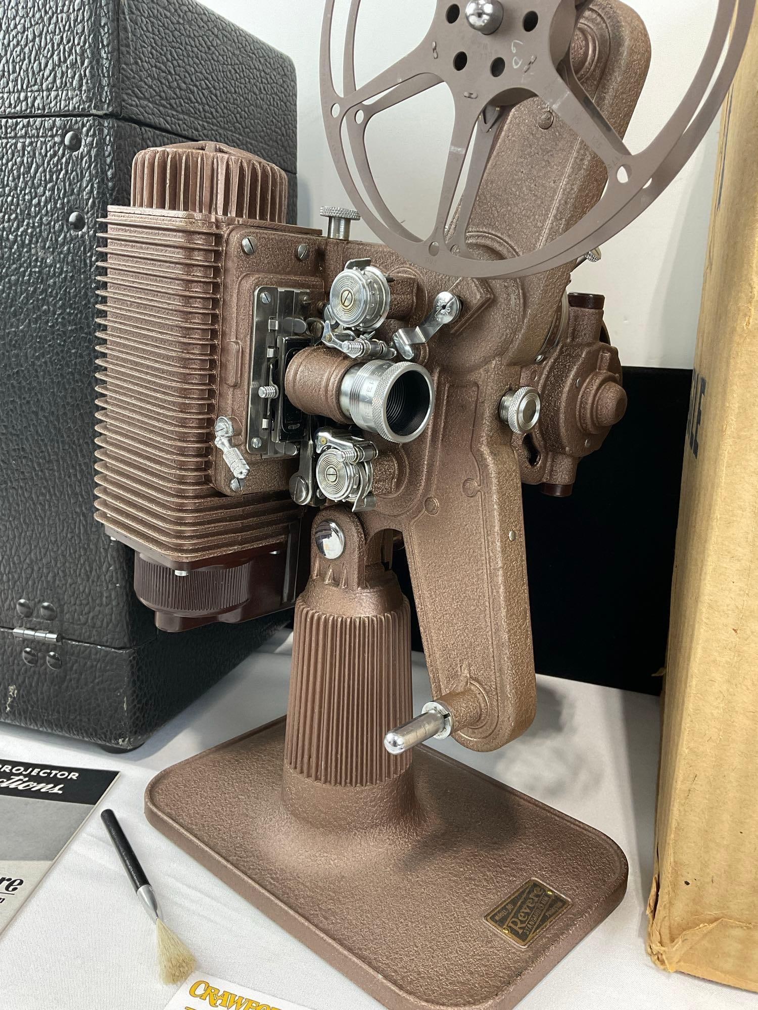 Revere 8mm Projector Model 80 w/Case, original box for the case - 2