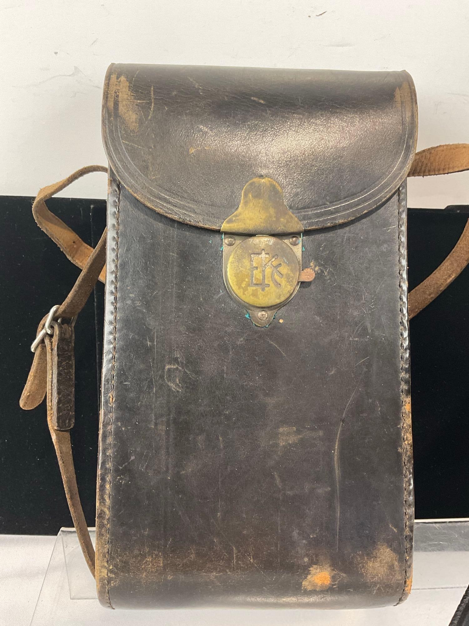 Early 20th Century Camera by Eastman Kodak Co. No.1-A Kodak Jr, 10x6x4 inches, w/leather case - 2