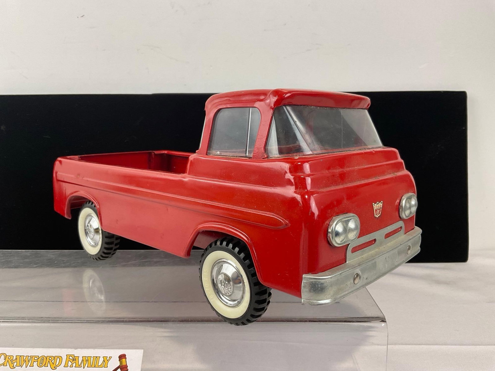 Pair of 1960s Pressed Steel Toys, Tonka Trencher No.534 Loader & Red Nylint Econoline Pickup Truck - 4