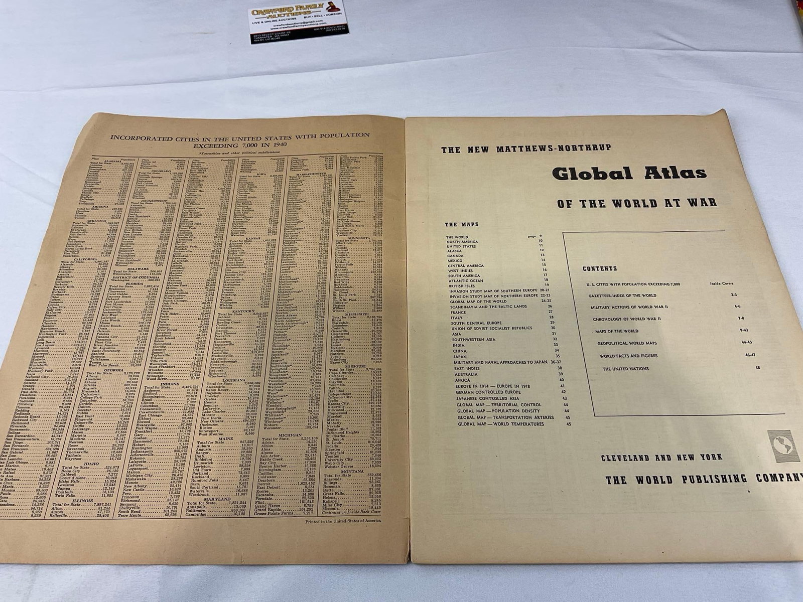 Rand McNally Standard World Atlas, Global Atlas World at War & Mexico by T. Philip Terry - 7