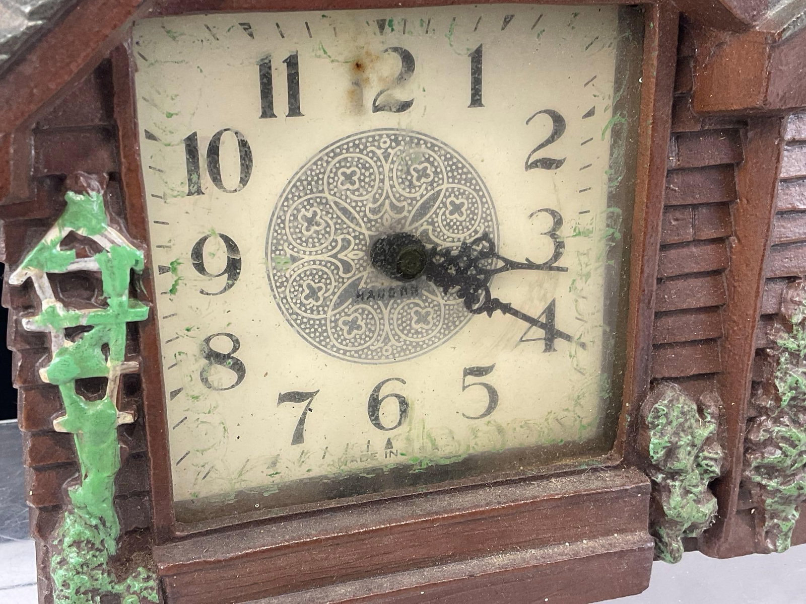 Home Sweet Home Model #30 Haddon Products Animated Electric Clock, 9h x 13w x 5d inches - 2