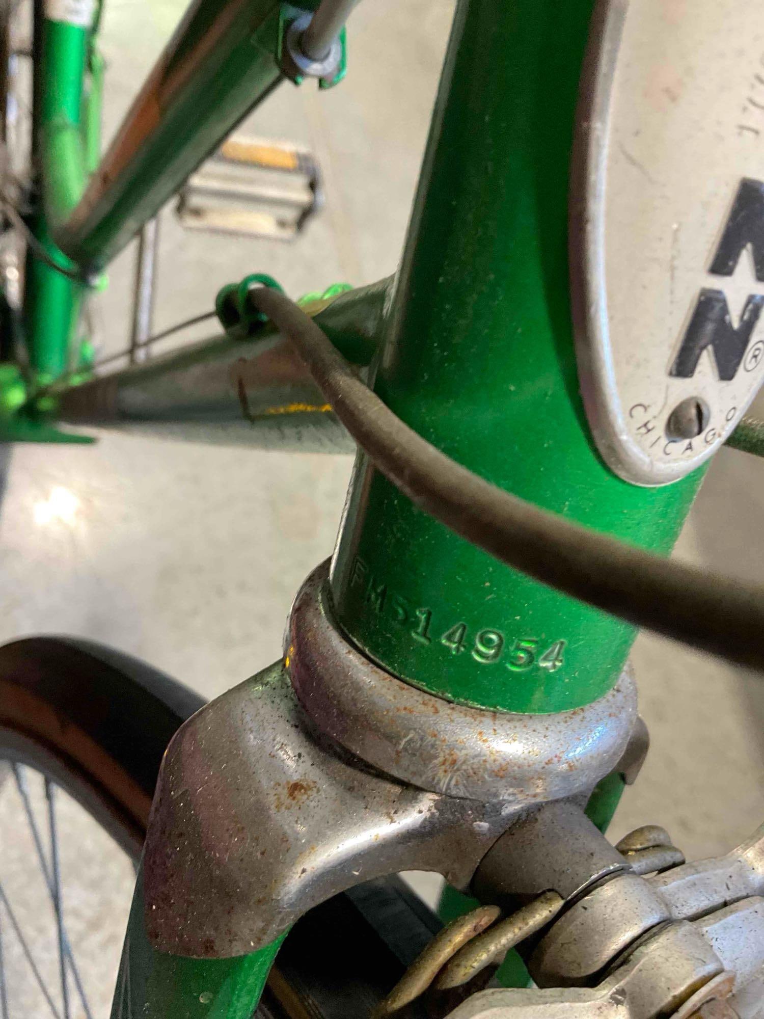 Vintage Green Schwinn Varsity 10 Speed Bicycle w/ 25" Wheels. Fair Condition. See pics. - 10