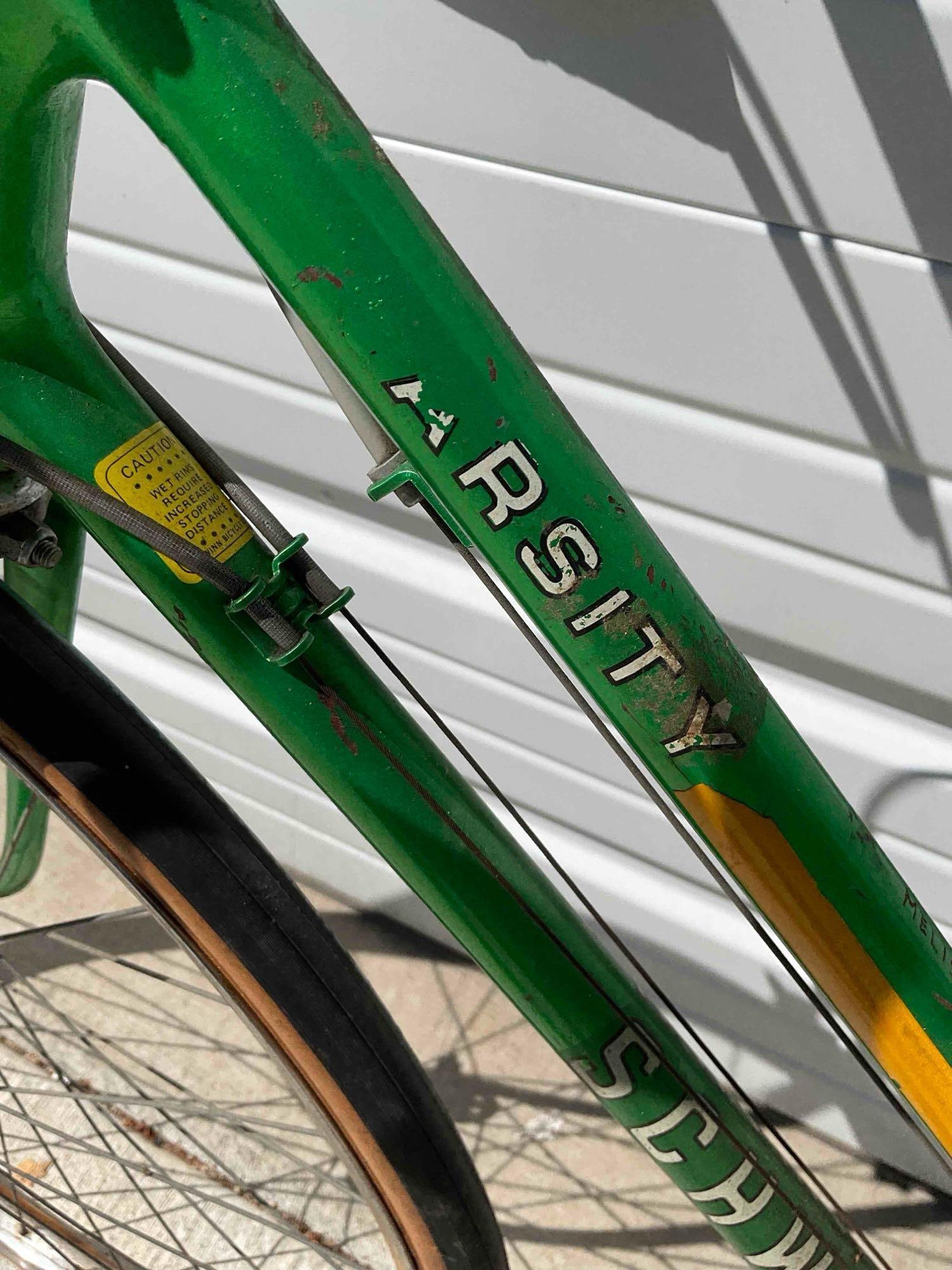 Vintage Green Schwinn Varsity 10 Speed Bicycle w/ 25" Wheels. Fair Condition. See pics. - 5