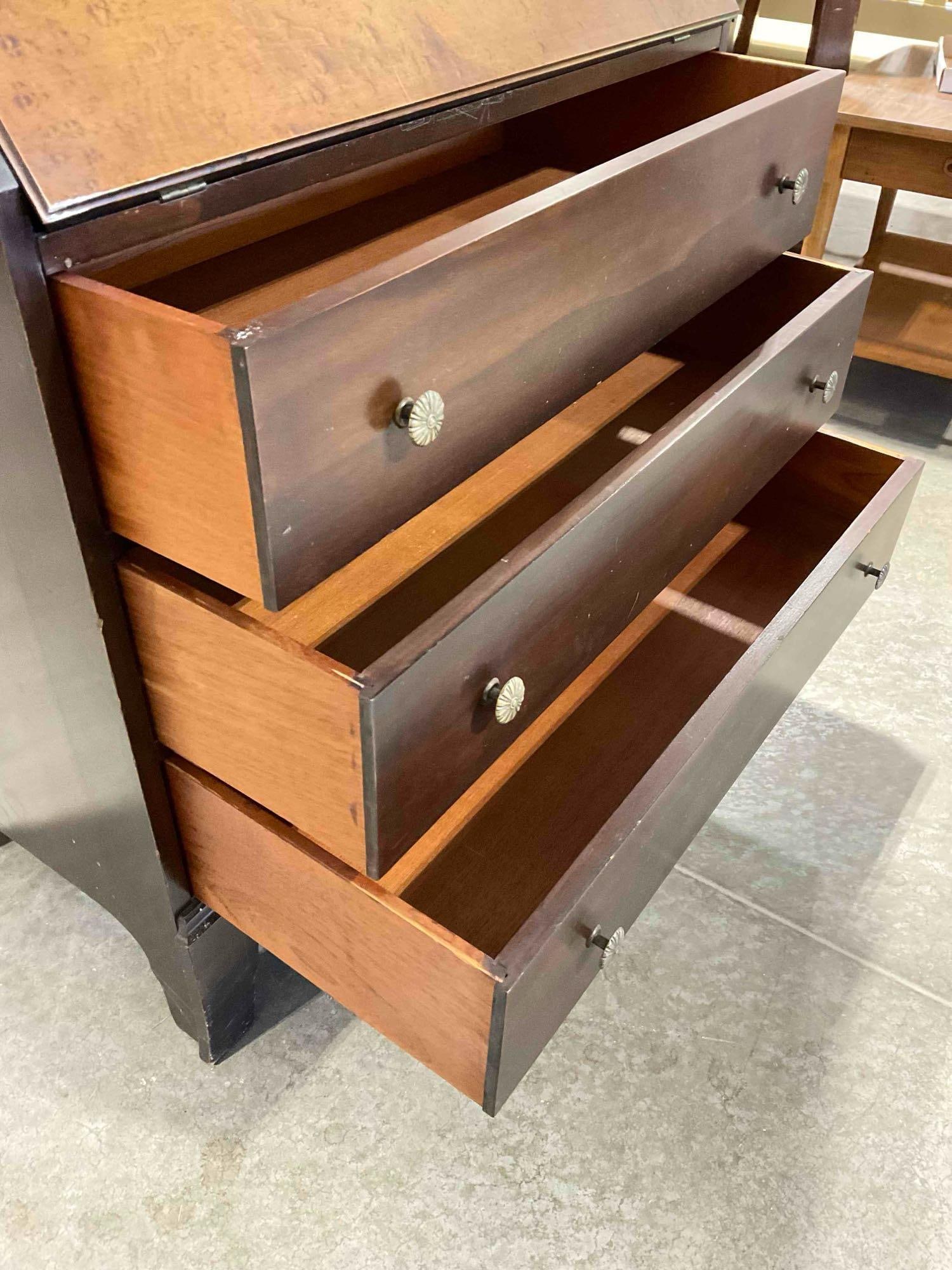 Vintage Mechanics Furniture Co. Vintage Wood Combination Secretary Desk & Display Case. - 5