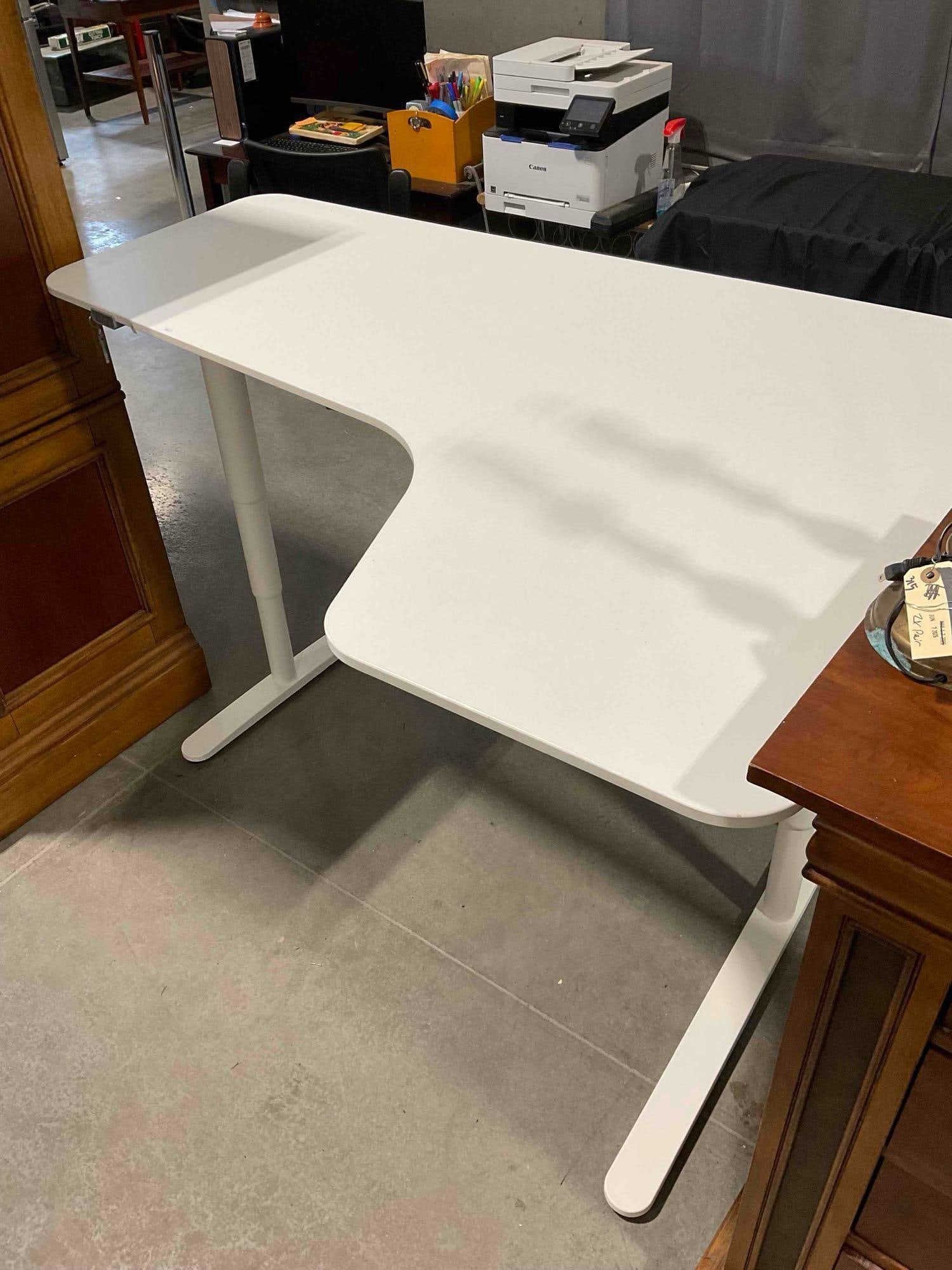 IKEA BEKANT Ergonomic Corner Desk w/ Motorized Height Adjustable Legs. Good Condition. - 6