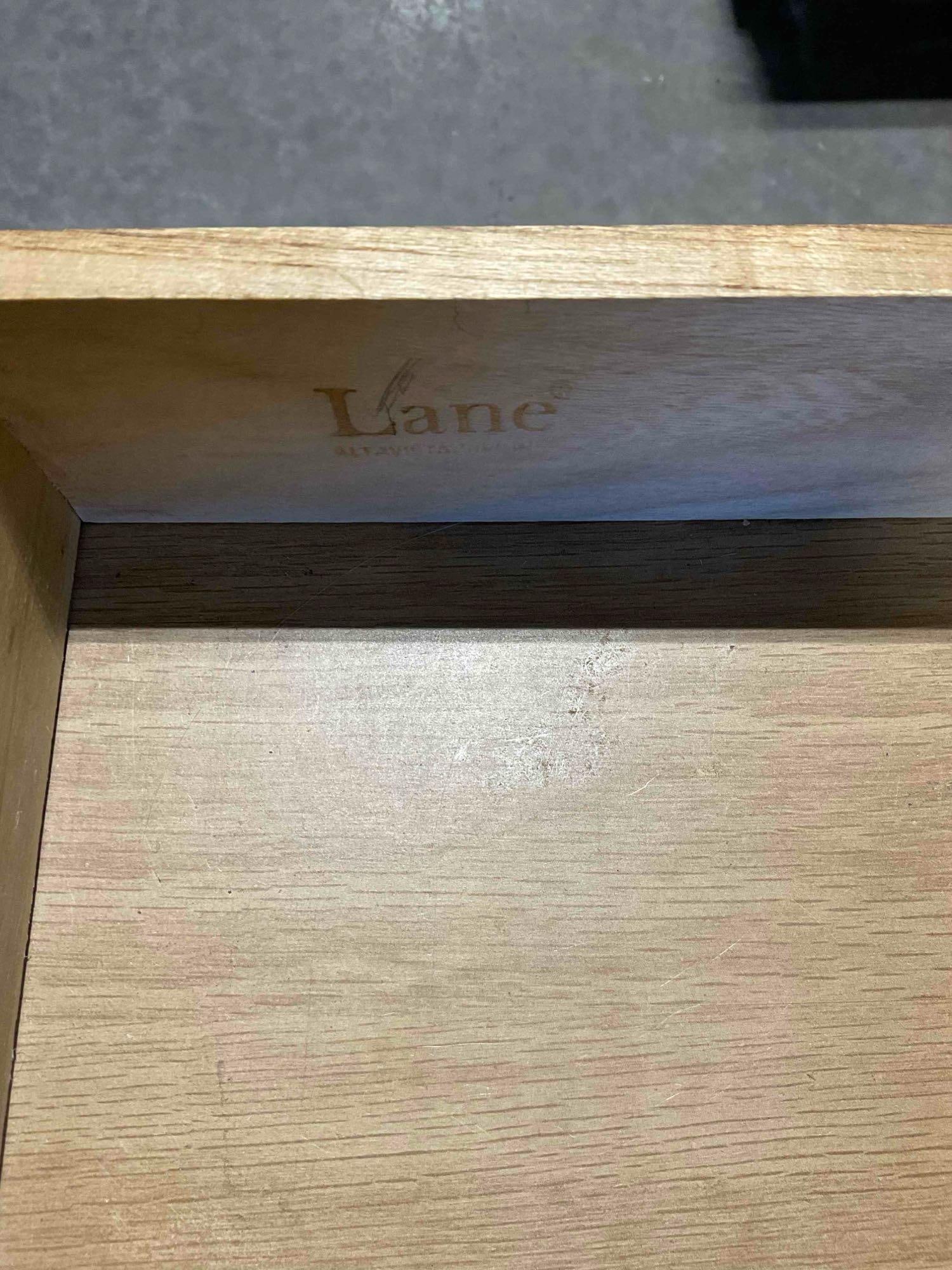 Vintage MCM Walnut Finish Lane Two-Tier End Table w/ Drawer & Handsome Grain. See pics. - 5