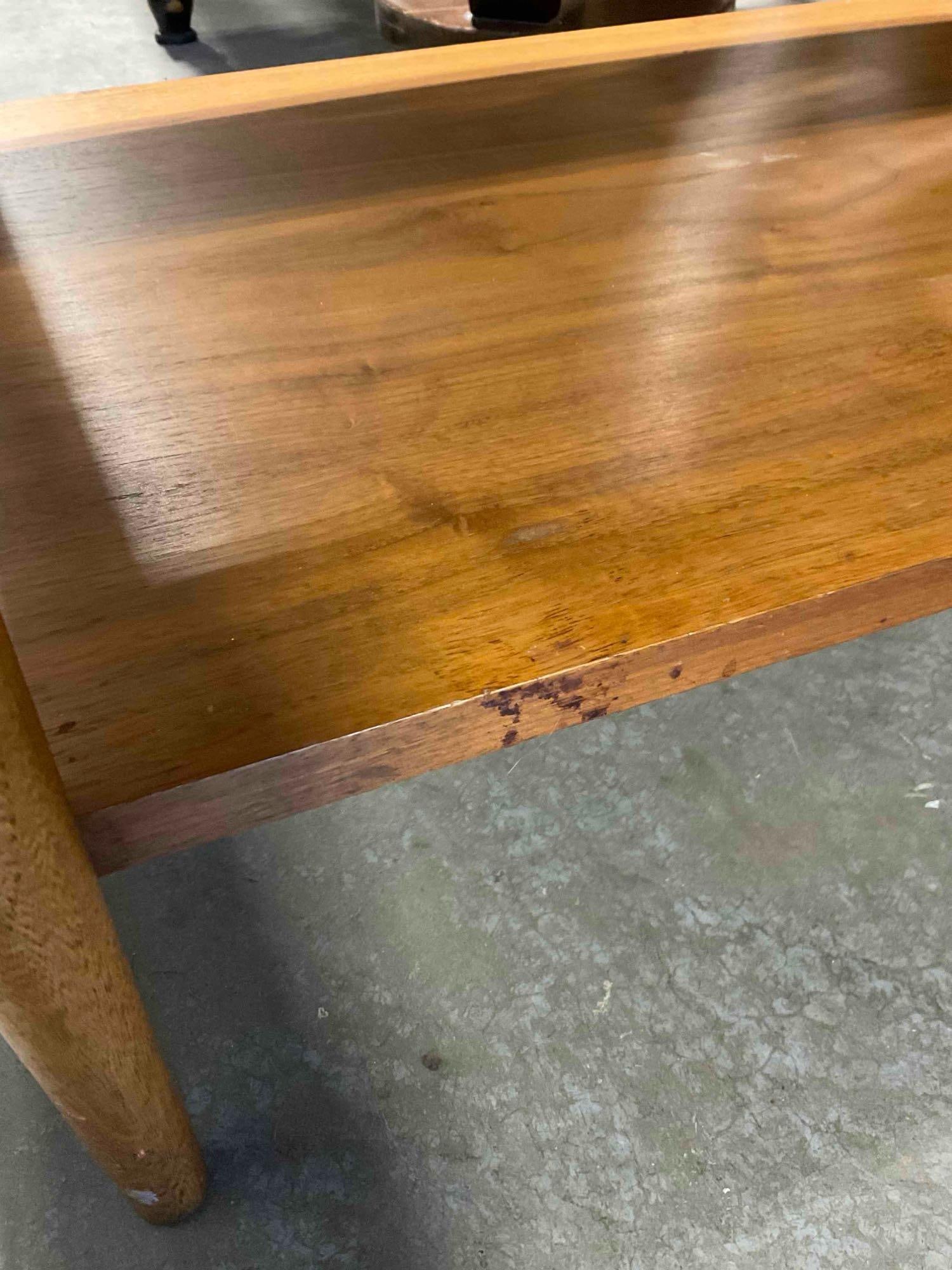 Vintage MCM Walnut Finish Lane Two-Tier End Table w/ Drawer & Handsome Grain. See pics. - 7