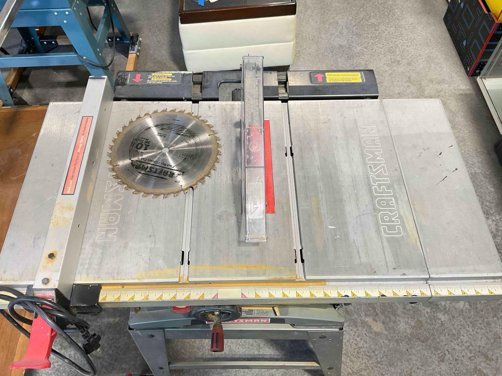 Craftsman 10" 3.0 HP Table Saw Model 137.248830. Tested, Works. See pics. - 4