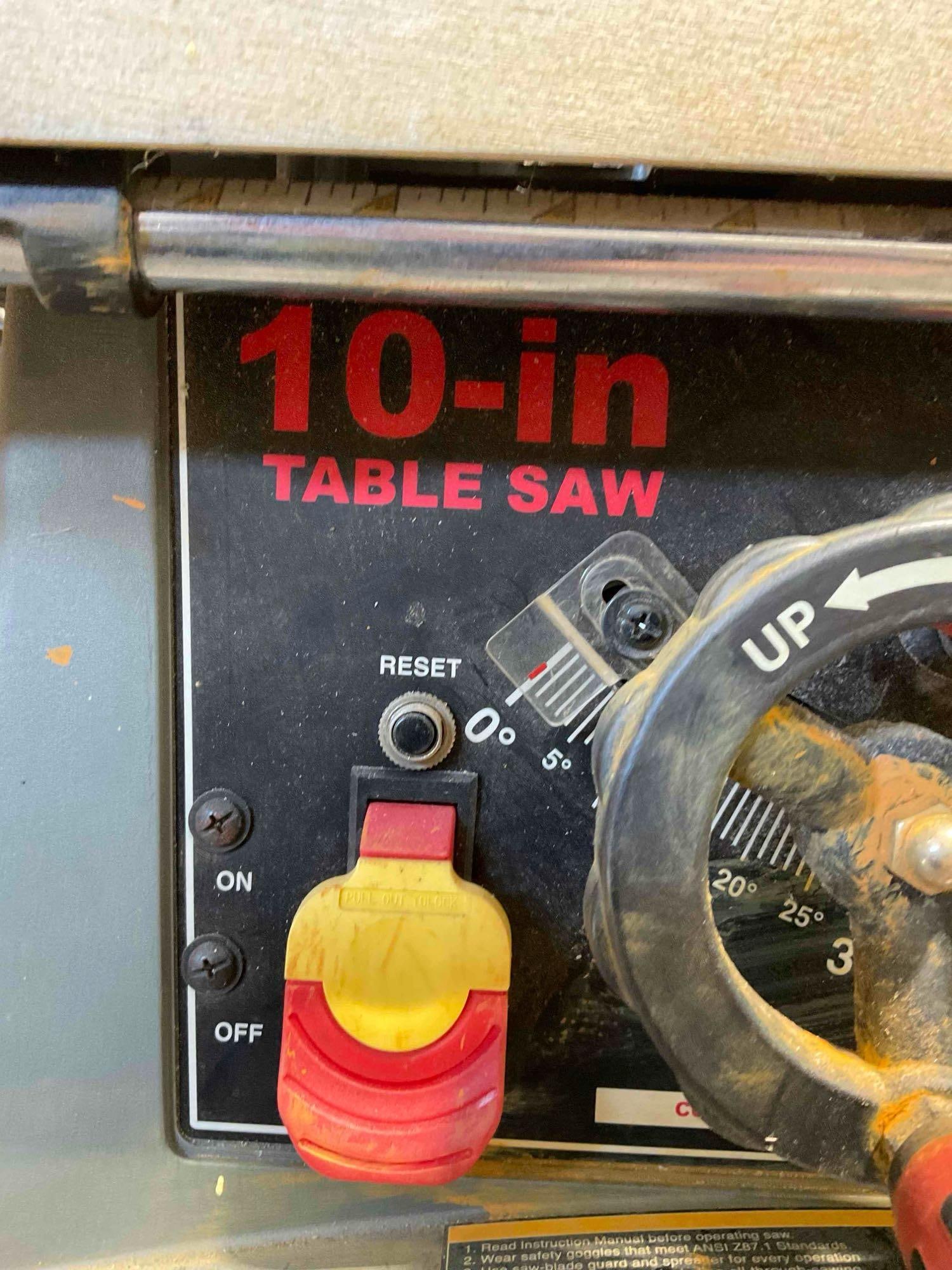 Craftsman 10" 3.0 HP Table Saw Model 137.248830. Tested, Works. See pics. - 6