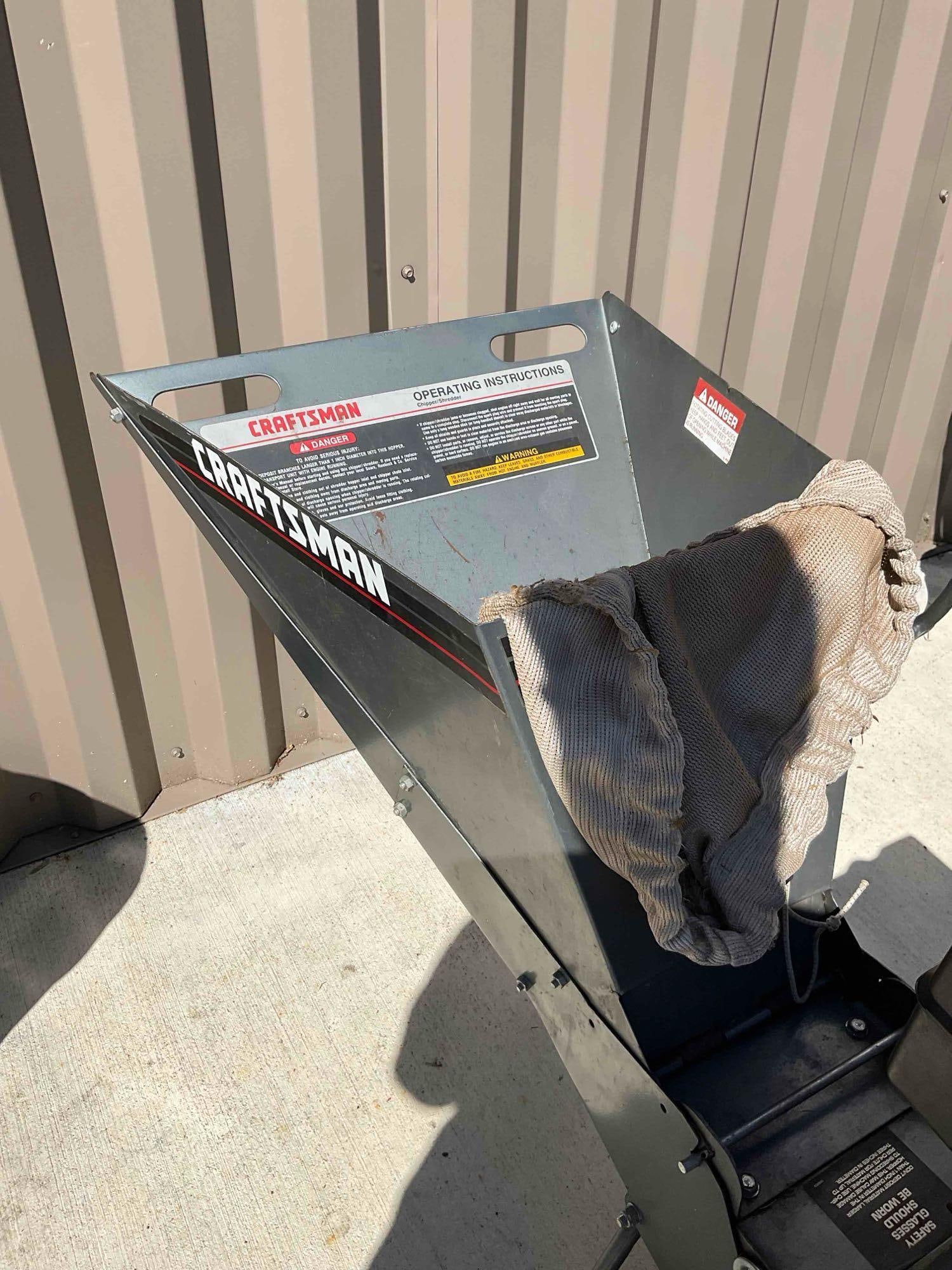 Vintage Craftsman 8 HP 3-Cutting Stage Mulching & Bagging Chipper/Shredder. Untested. - 3