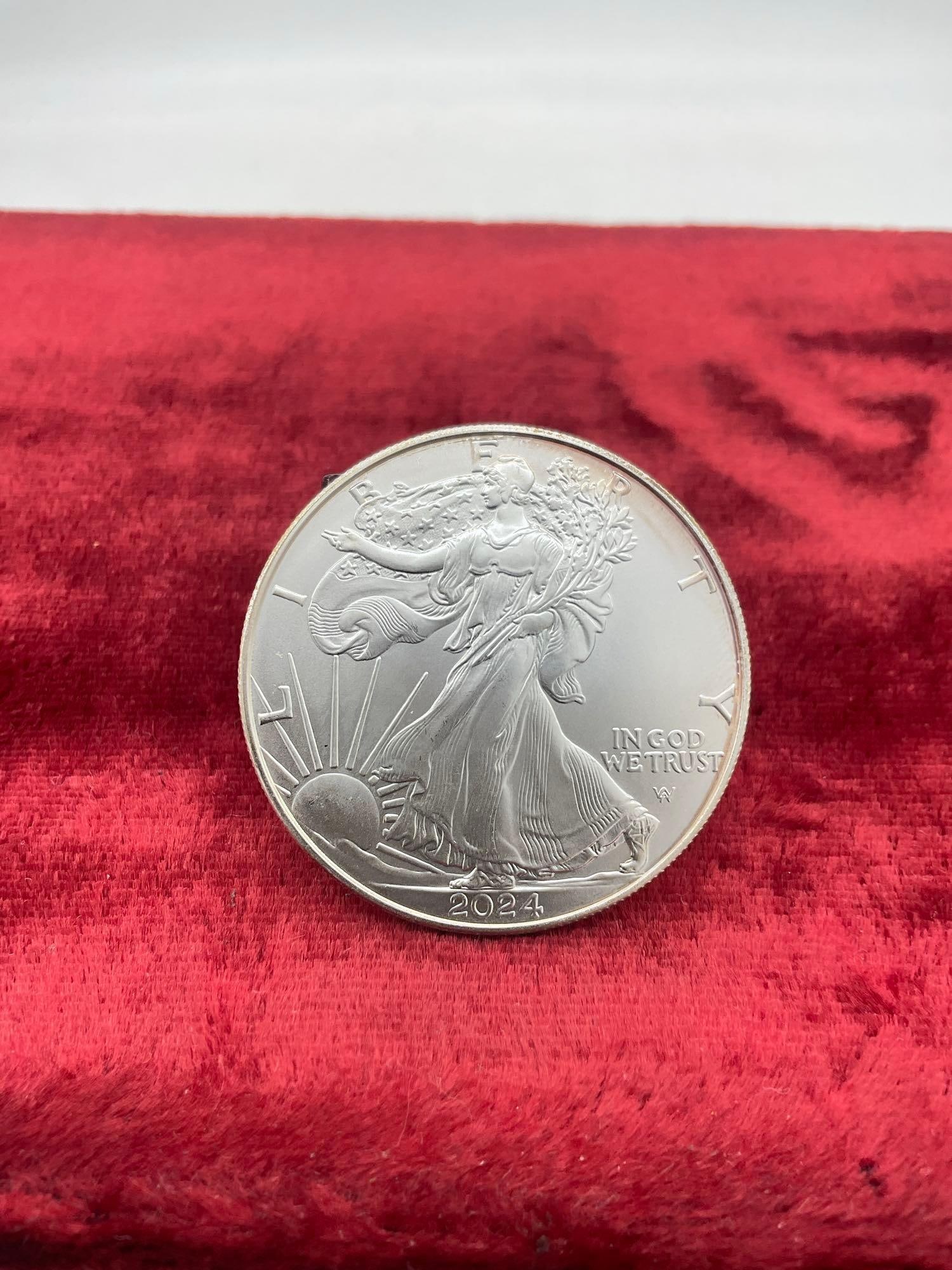 2024 Silver American Eagle 1oz .999 Fine silver coin (1 of 3)