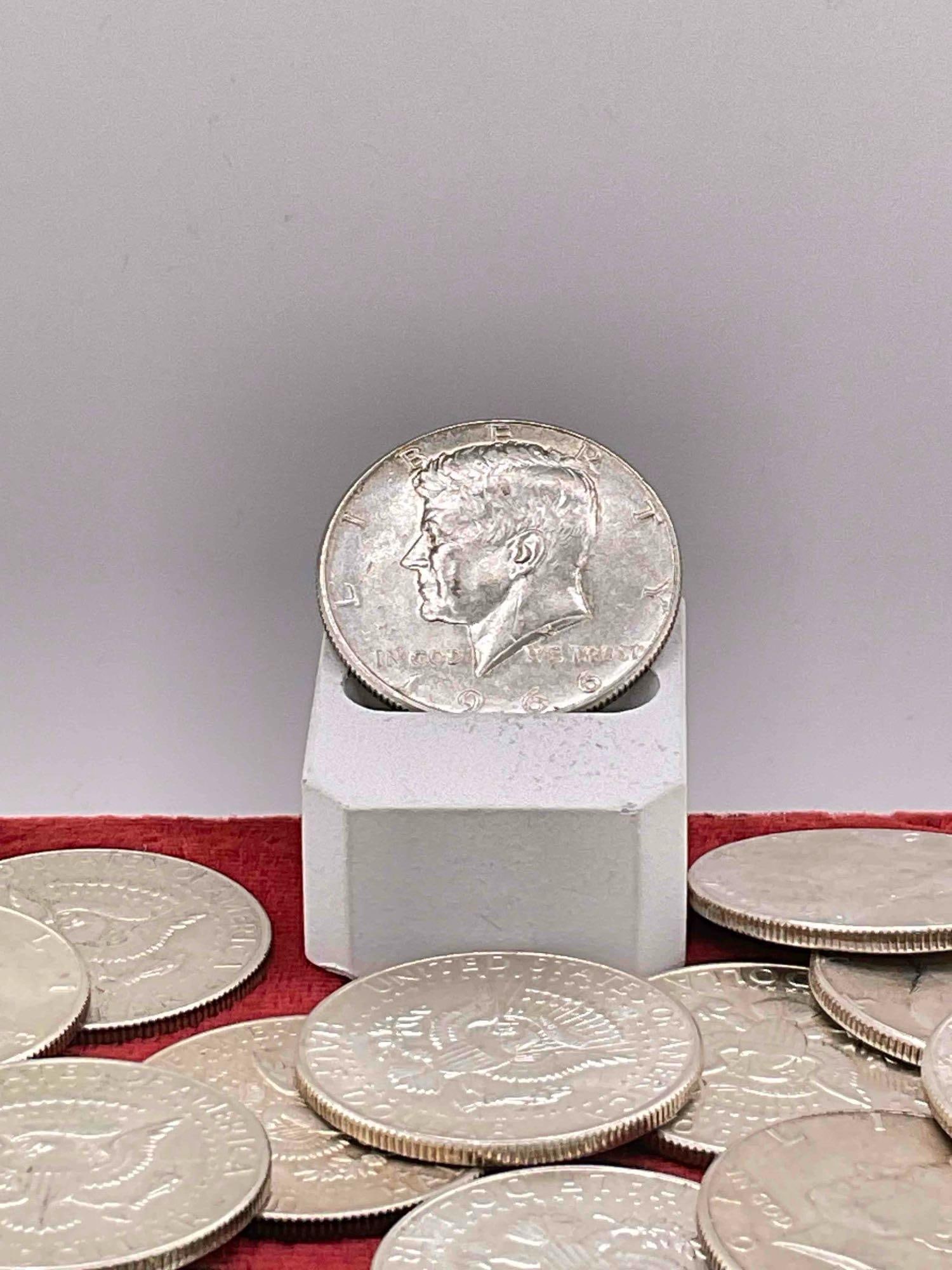 30 x 1965-1970 40% Silver Kennedy Half Dollars Coins assorted dates & Mint marks - 2