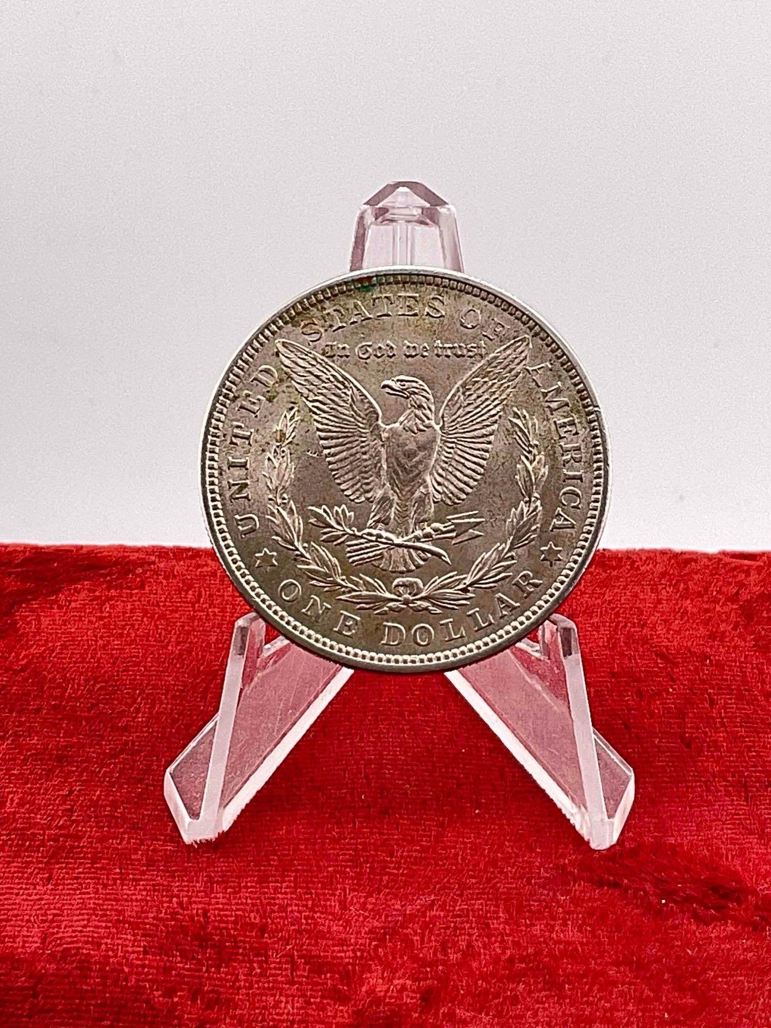 Antique 1921 Silver Morgan dollar / Nice coin in gradable condition. see pics - 2