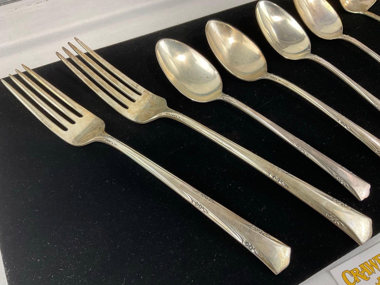 Gorham Sterling Silver pat. 1938 ttw 234.4 grams, 4 Spoons, 2 Forks & serving spoon - 2