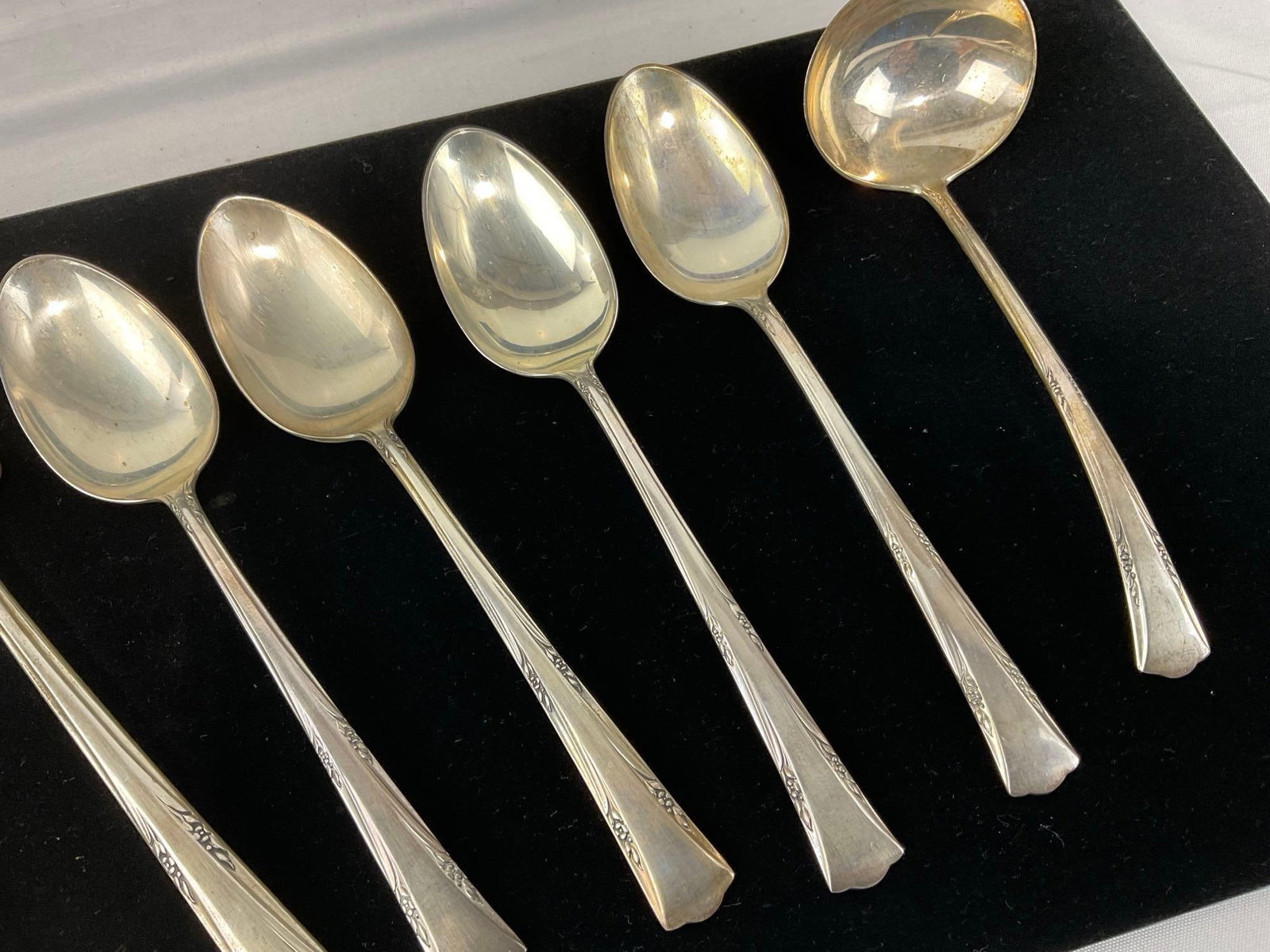 Gorham Sterling Silver pat. 1938 ttw 234.4 grams, 4 Spoons, 2 Forks & serving spoon - 3