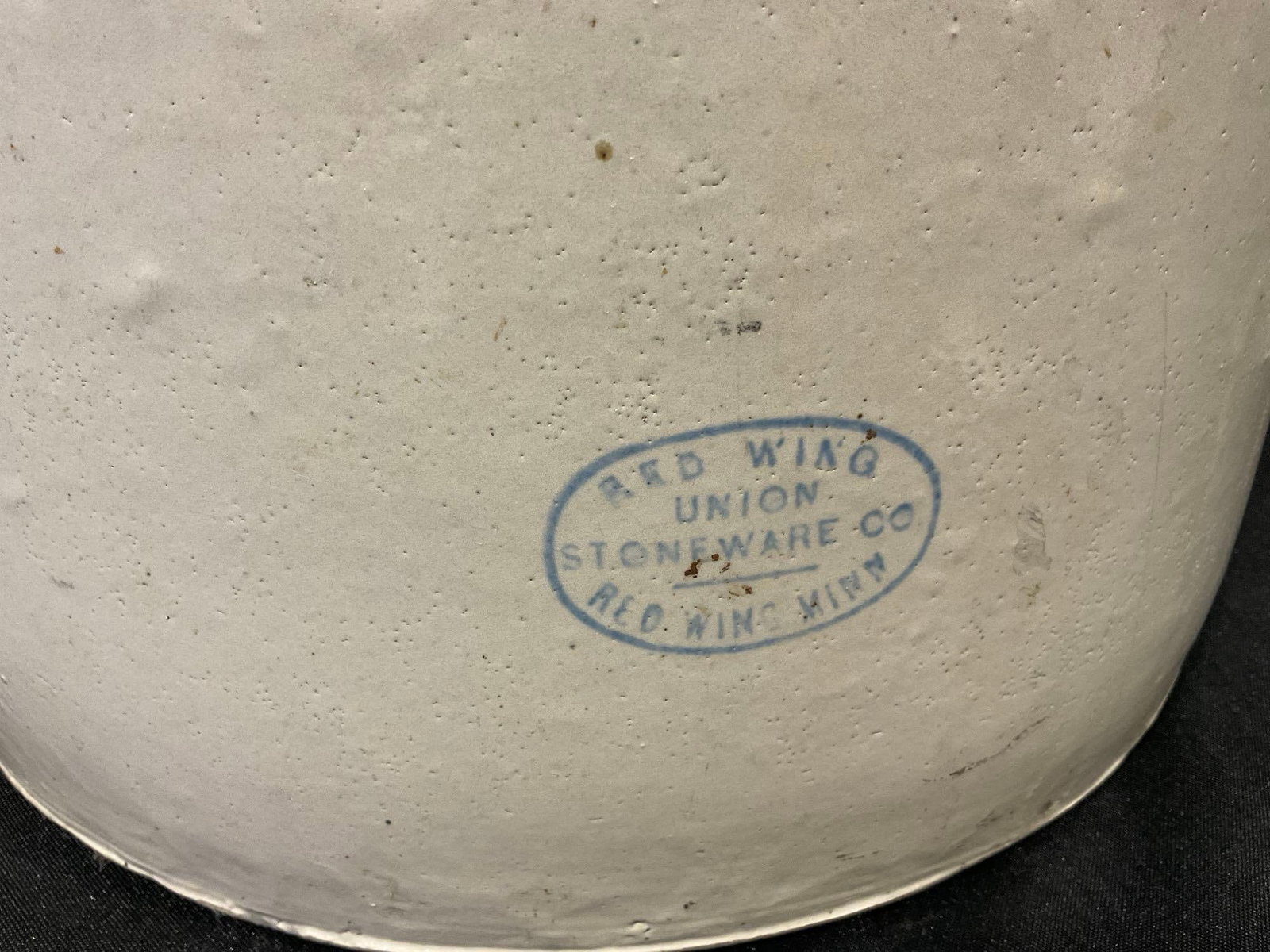 8 Gallon Red Wing Union Stoneware Co Crock, 17h x 16w x 15d inches, white glazed w/2 handles - 2