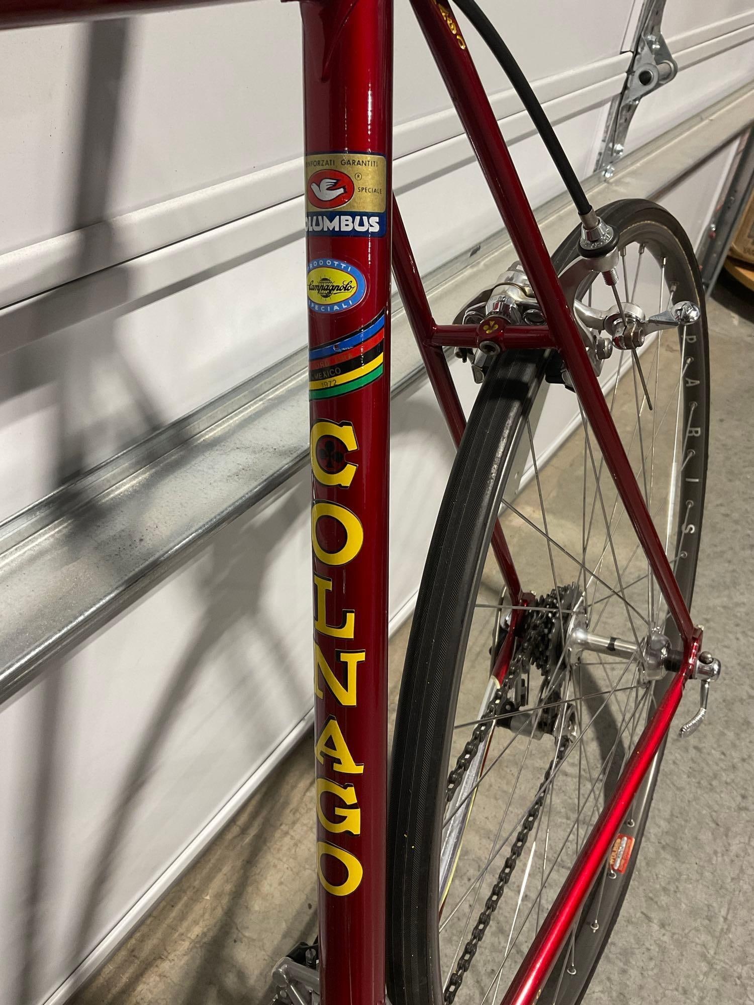 Vintage 80s Classic Colnago Road Bicycle, Red/Chrome, w/Cinelli Handlebars, Wolber tires - 2