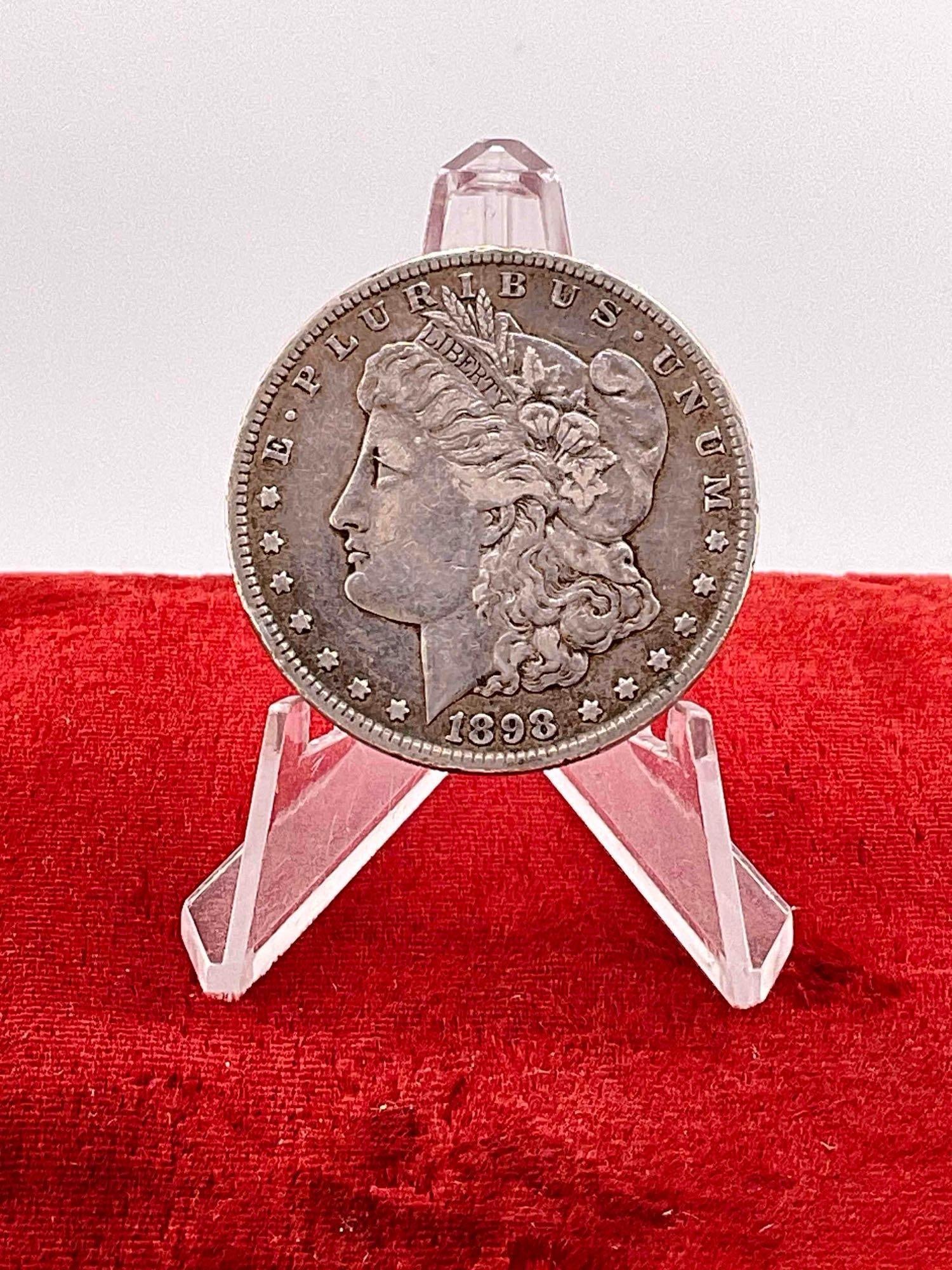 Antique Better Date 1898-S Silver Morgan Dollar coin: c-6600