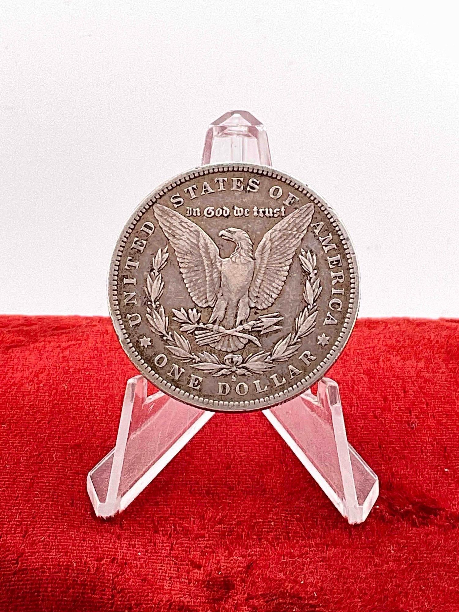 Antique Better Date 1898-S Silver Morgan Dollar coin - 3