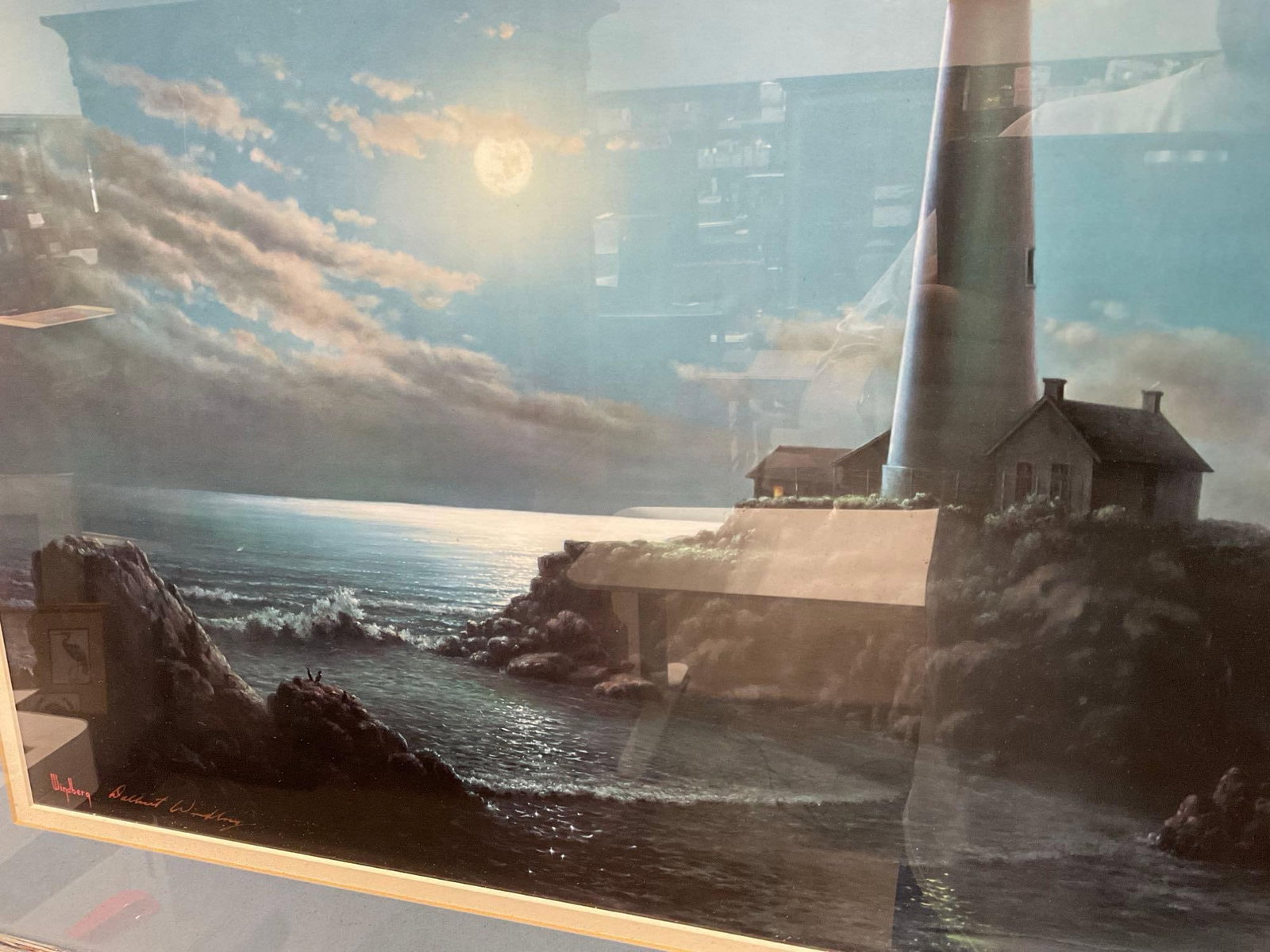 Framed signed Lithograph, titled Nightlong Sentinels by Dalhart Windberg, 31x36 inches - 3