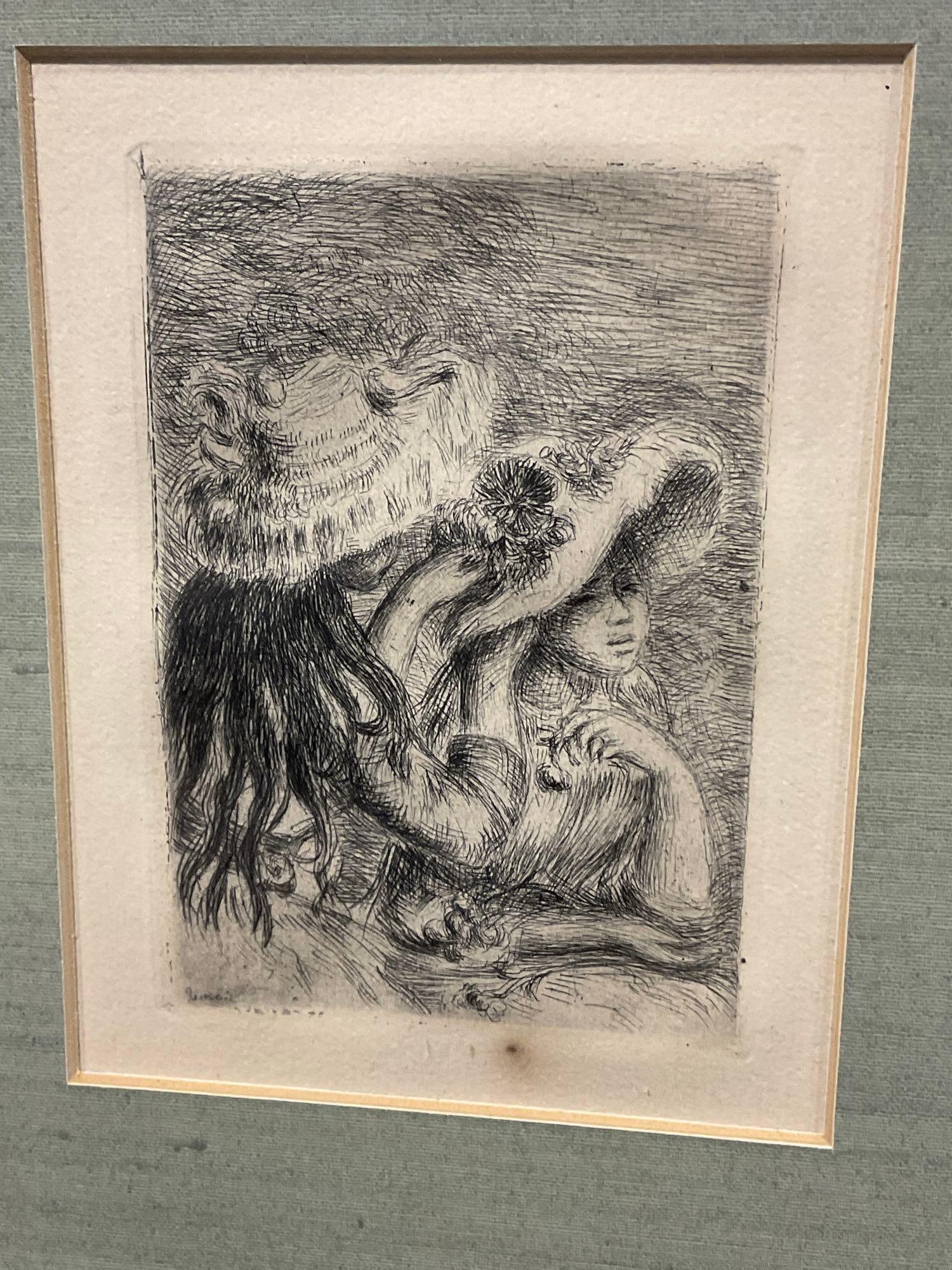 Framed Small Print of Le Chapeau Epingle by Pierre-Auguste Renoir 1894 - 2
