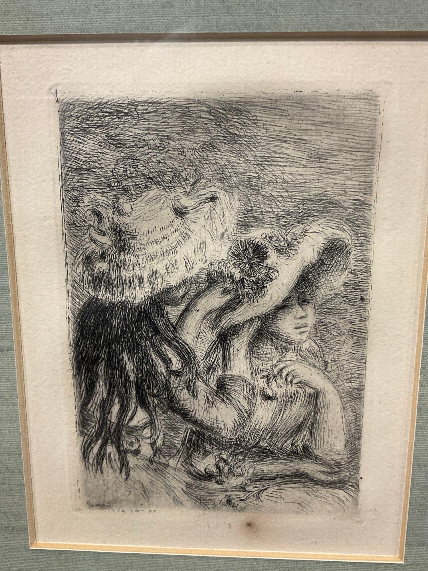 Framed Small Print of Le Chapeau Epingle by Pierre-Auguste Renoir 1894 - 3