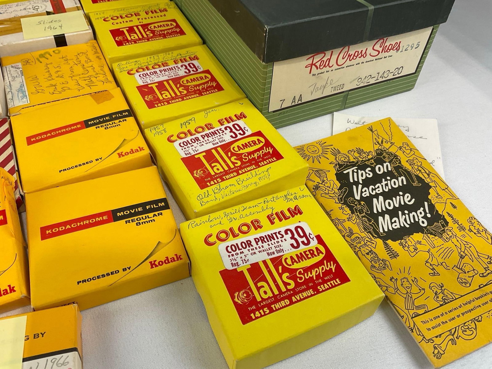 Large Collection of Vintage Kodachrome Slides, Film, in cardboard boxes, Slides in shoe box - 2
