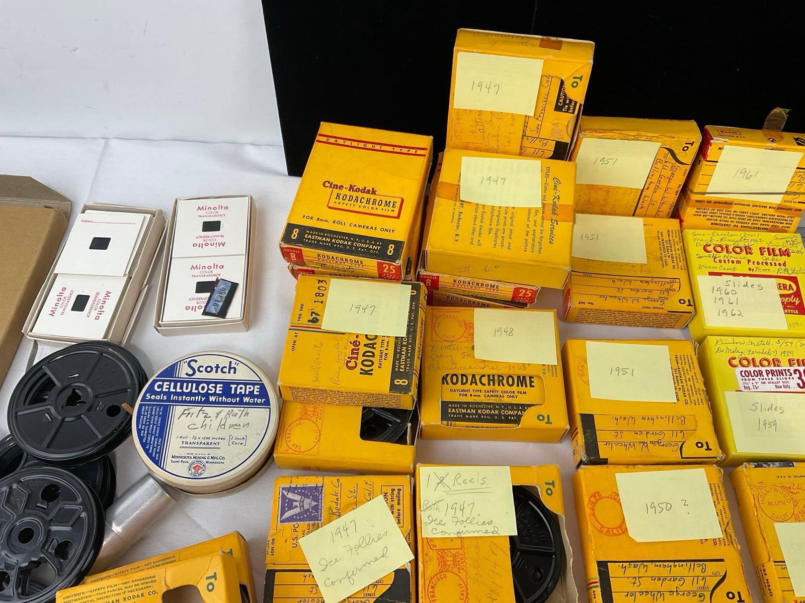 Large Collection of Vintage Kodachrome Slides, Film, in cardboard boxes, Slides in shoe box - 5
