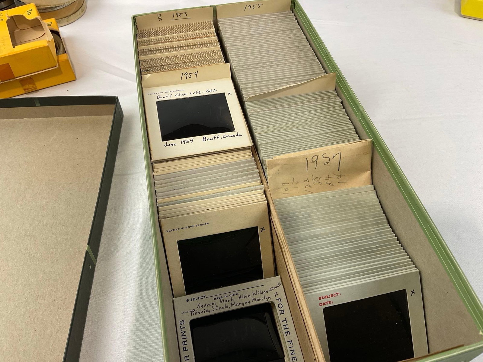 Large Collection of Vintage Kodachrome Slides, Film, in cardboard boxes, Slides in shoe box - 7