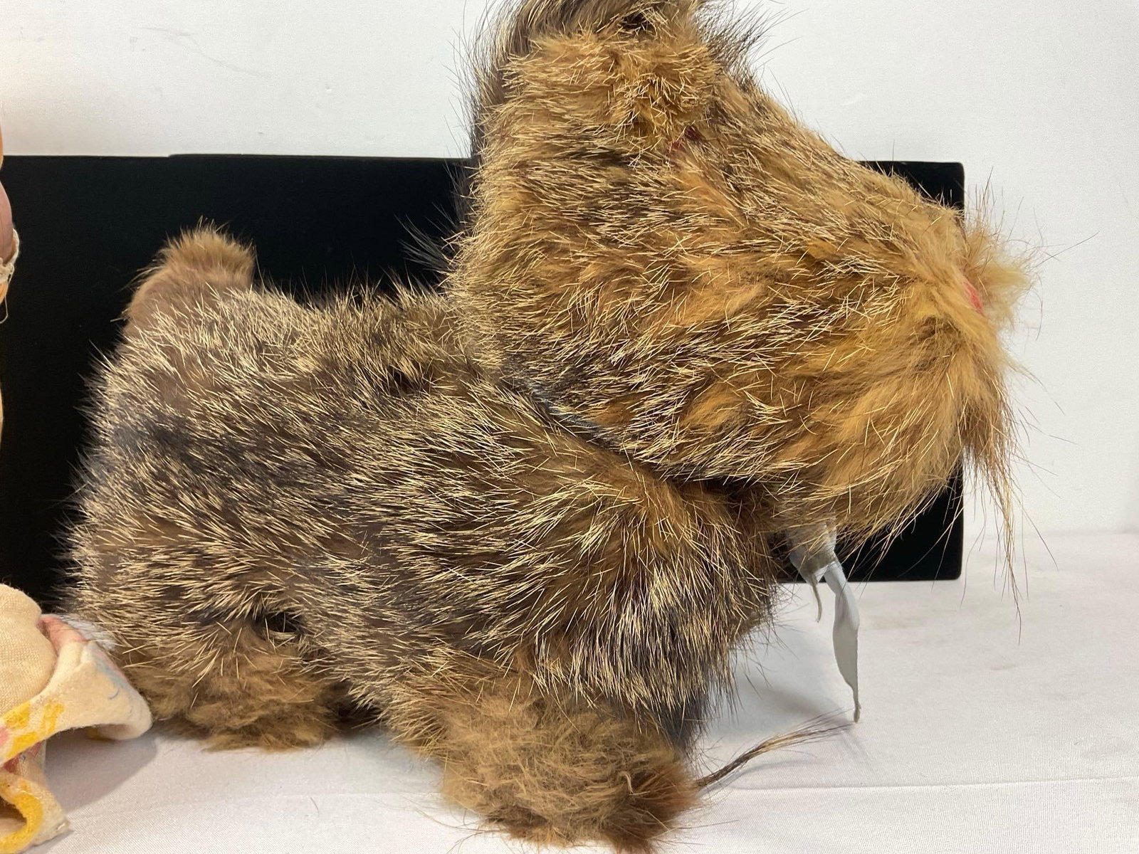 Pair of Composite Baby Dolls, w/Blankets, & Vintage Rabbit/Mohair Fur Dog Toy - 3