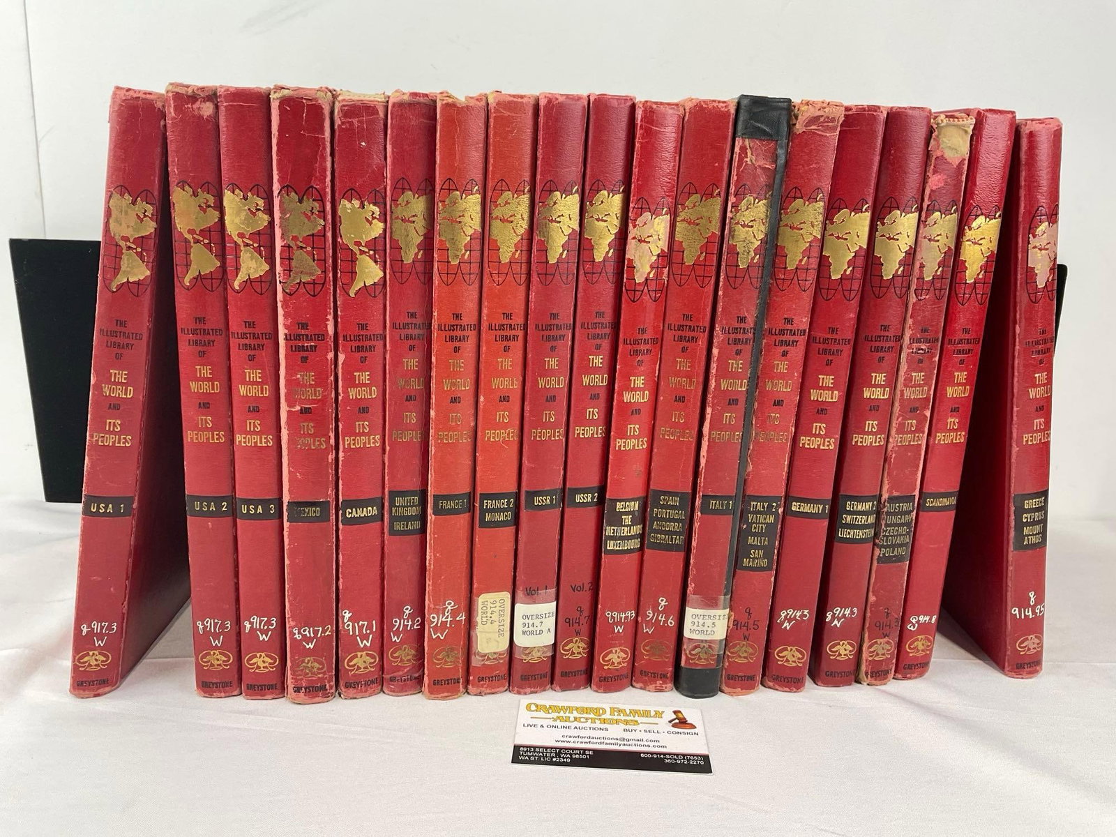 19 Volumes of The World & Its Peoples, subjects from all over North America, & Europe, some wear: Appears to be in fair to good shape, the covers show storage wear. The pieces fit in a box that measures approx 10h x 18w x 13d inches. See pics. E-6610