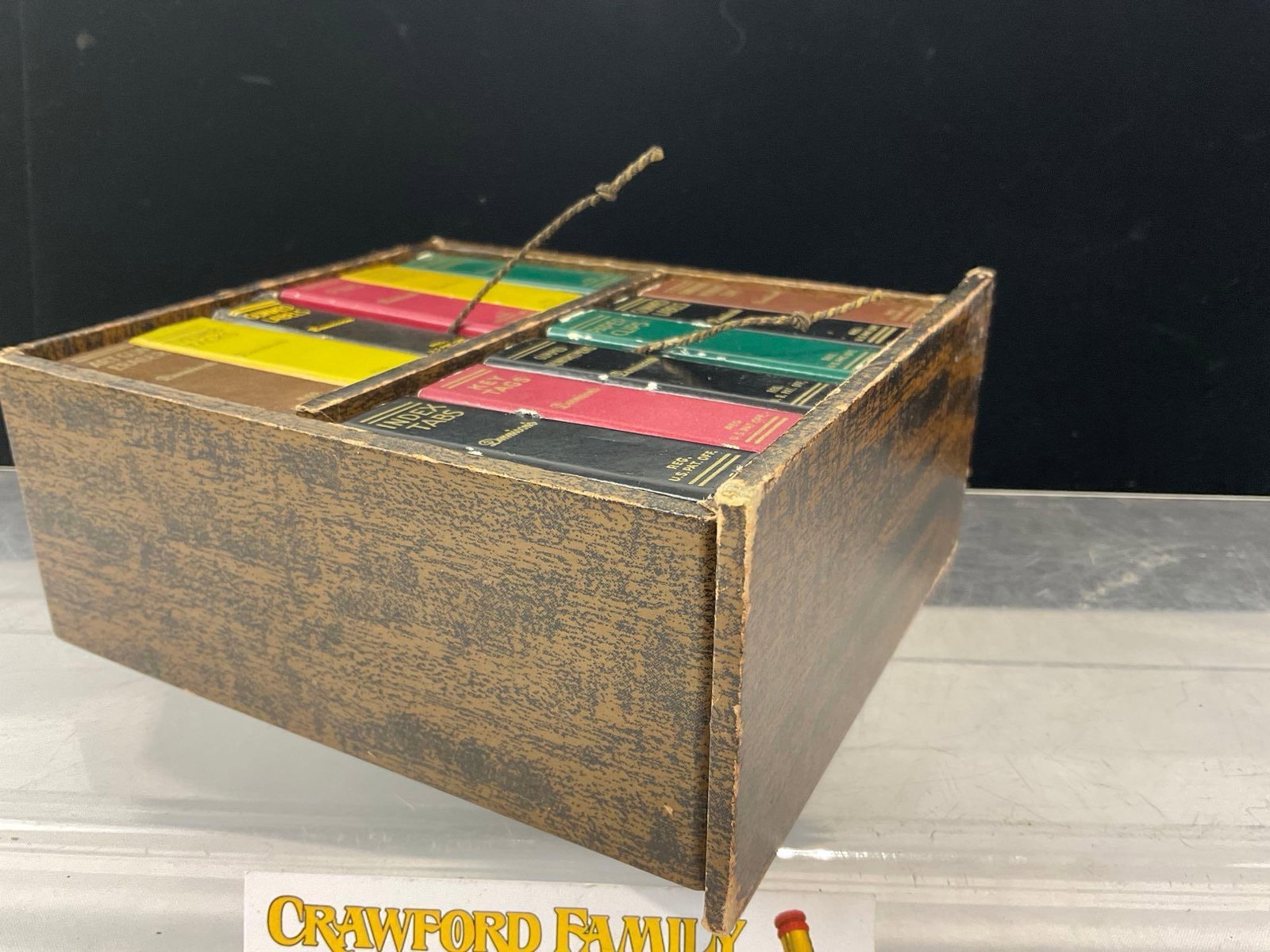 Early 20th Century 1930s-40s Dennisons Miniature Book Desk Organizer, Faux Books, 6x6x3 inches - 2