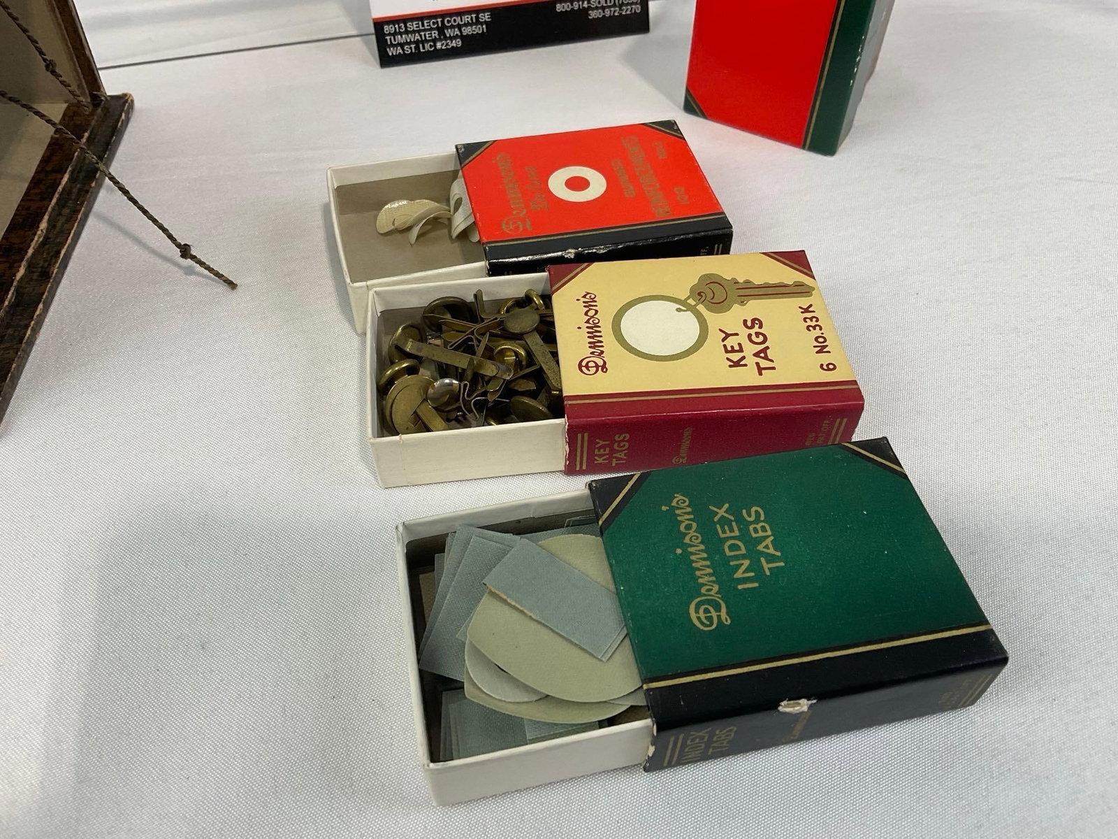 Early 20th Century 1930s-40s Dennisons Miniature Book Desk Organizer, Faux Books, 6x6x3 inches - 3
