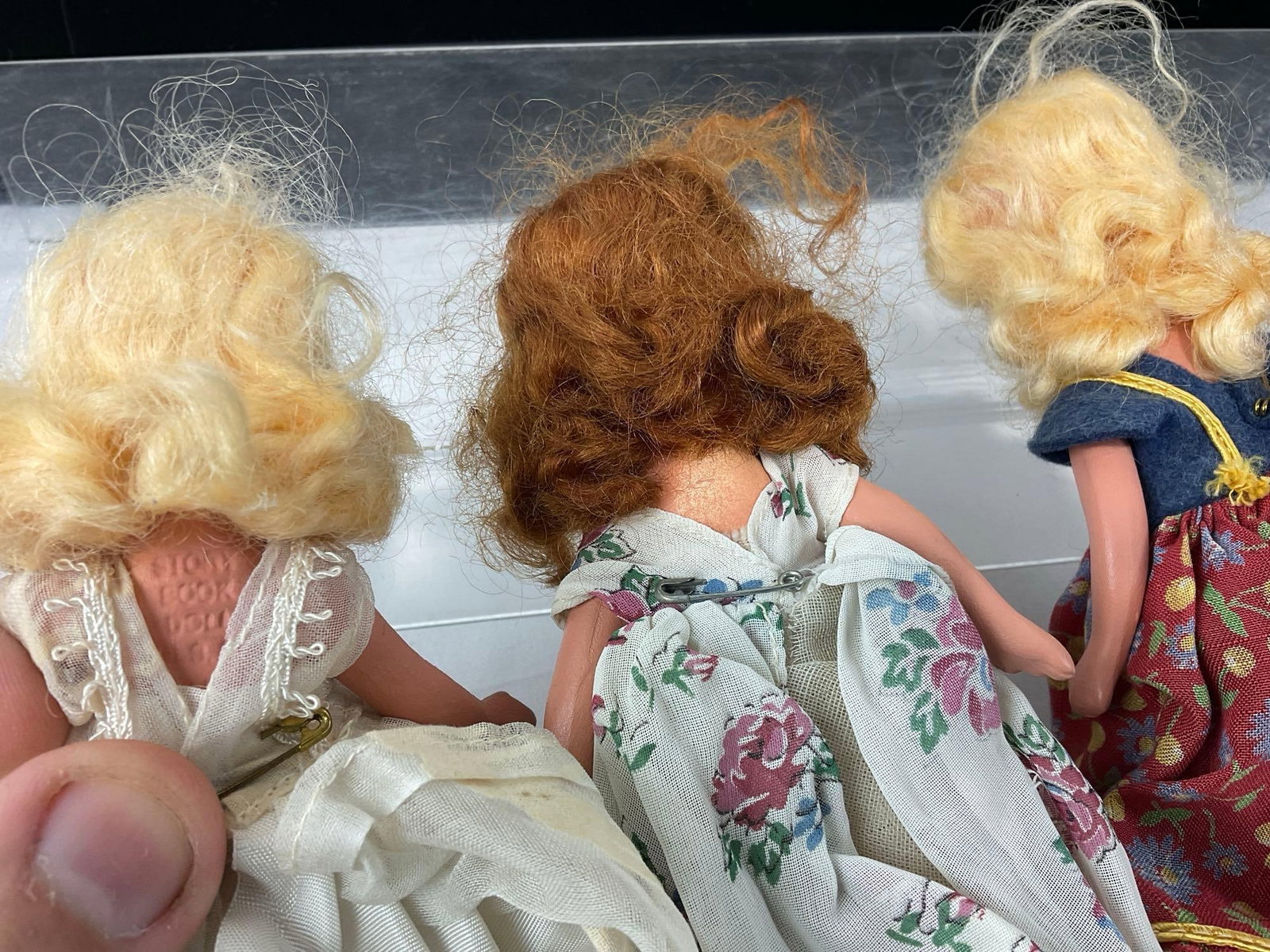 4 1940 Nancy Ann Storybook Dolls, 3x Blonde, Redhead, movable arms - 5