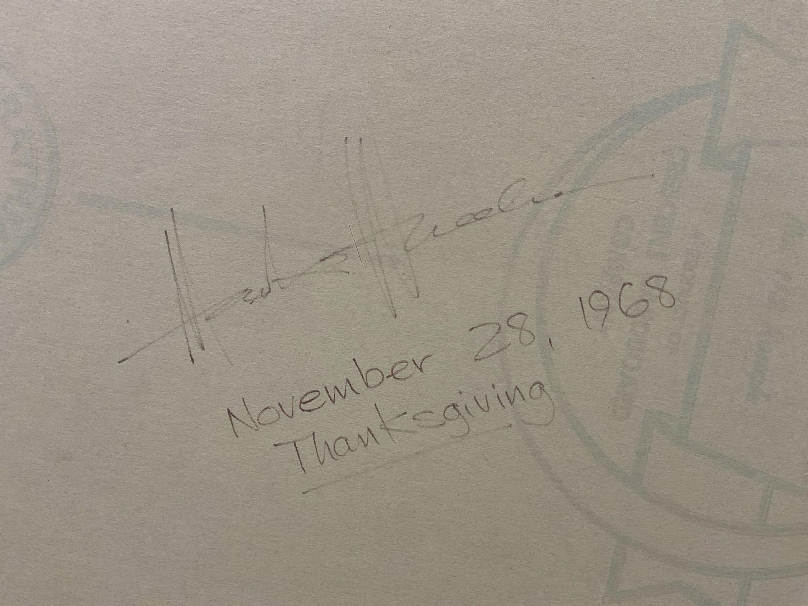 Framed Vintage Watercolor Painting, Dock Pilings, Harbor Scene, Drab Grey w/Ocean Spray, 27x23 inch - 5