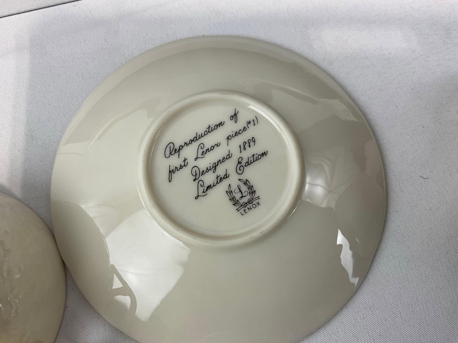 Lenox Leaf Shaped Bowl, Swan, Plate & Cup/Saucer, (Reproduction of the 1st piece) - 6