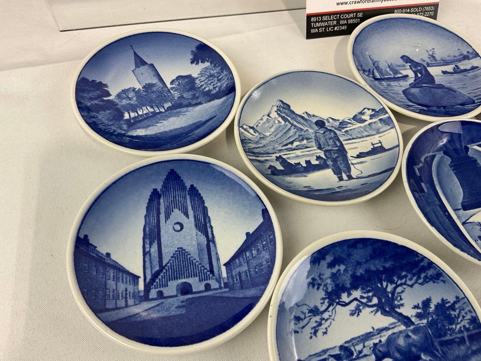 11 Royal Copenhagen Danish Mini Plates, Delft S&P Shaker & Pair of Clogs - 3