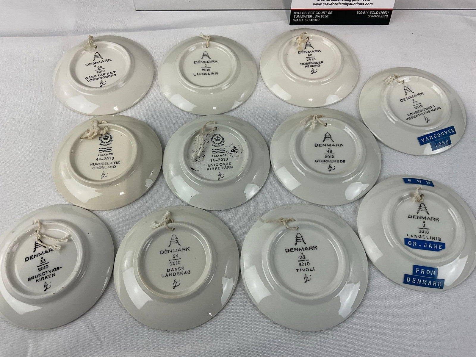 11 Royal Copenhagen Danish Mini Plates, Delft S&P Shaker & Pair of Clogs - 6