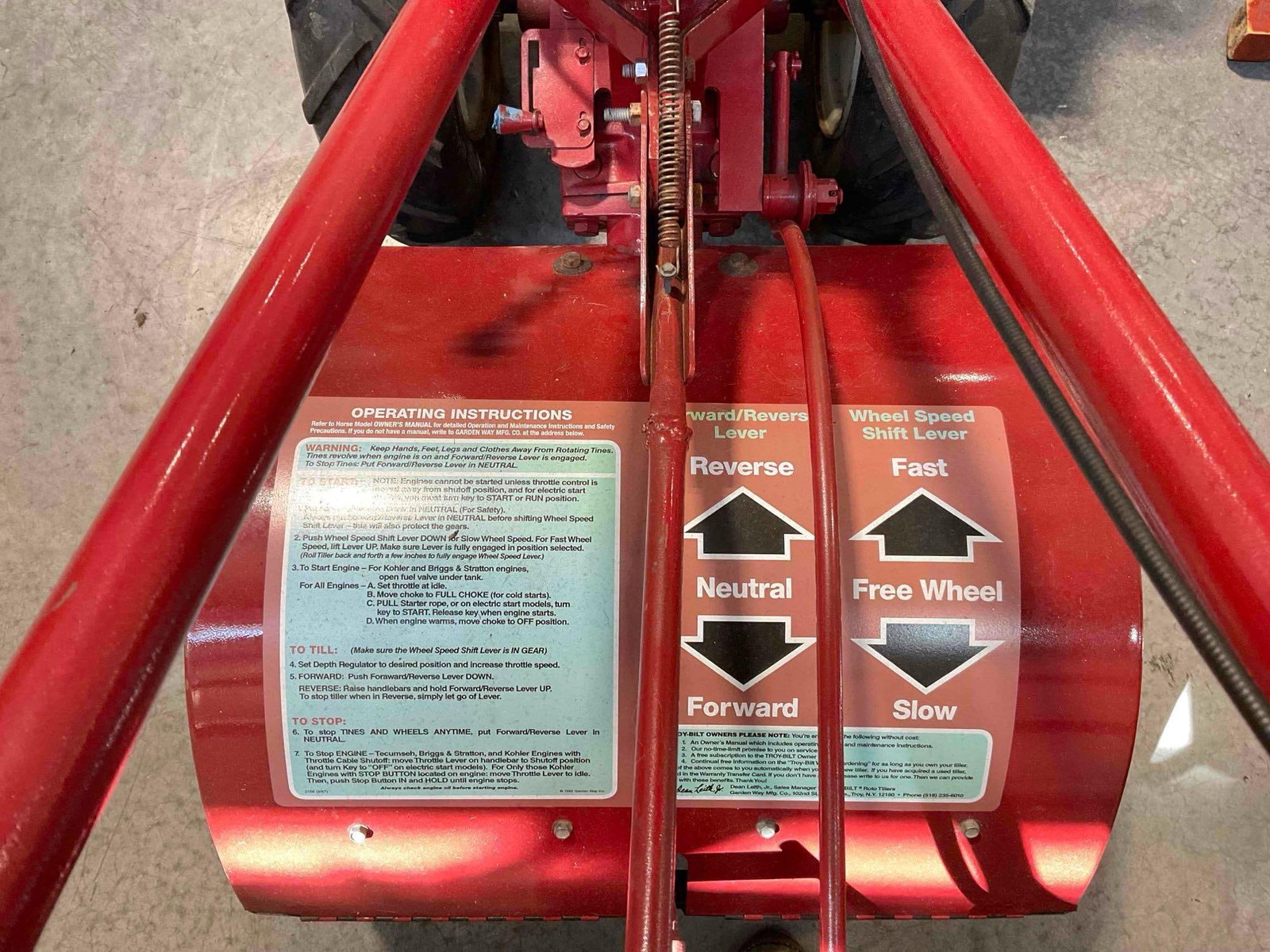 Vintage TROY-BILT Roto Tiller-Power Composter Four-Speed Horse Model. Untested, Working. - 6