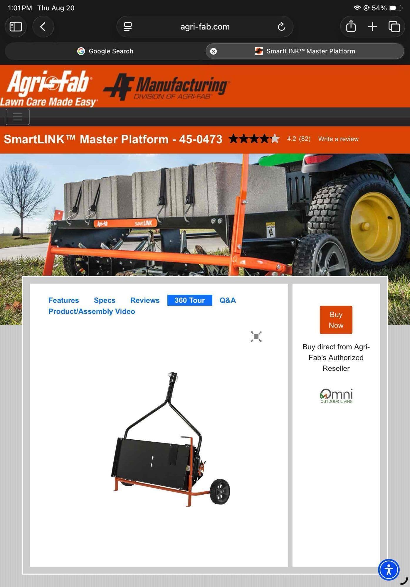 AgriFab SmartLINK Master Platform Model 45-0473. Unassembled, Fair Condition. See pics. - 2
